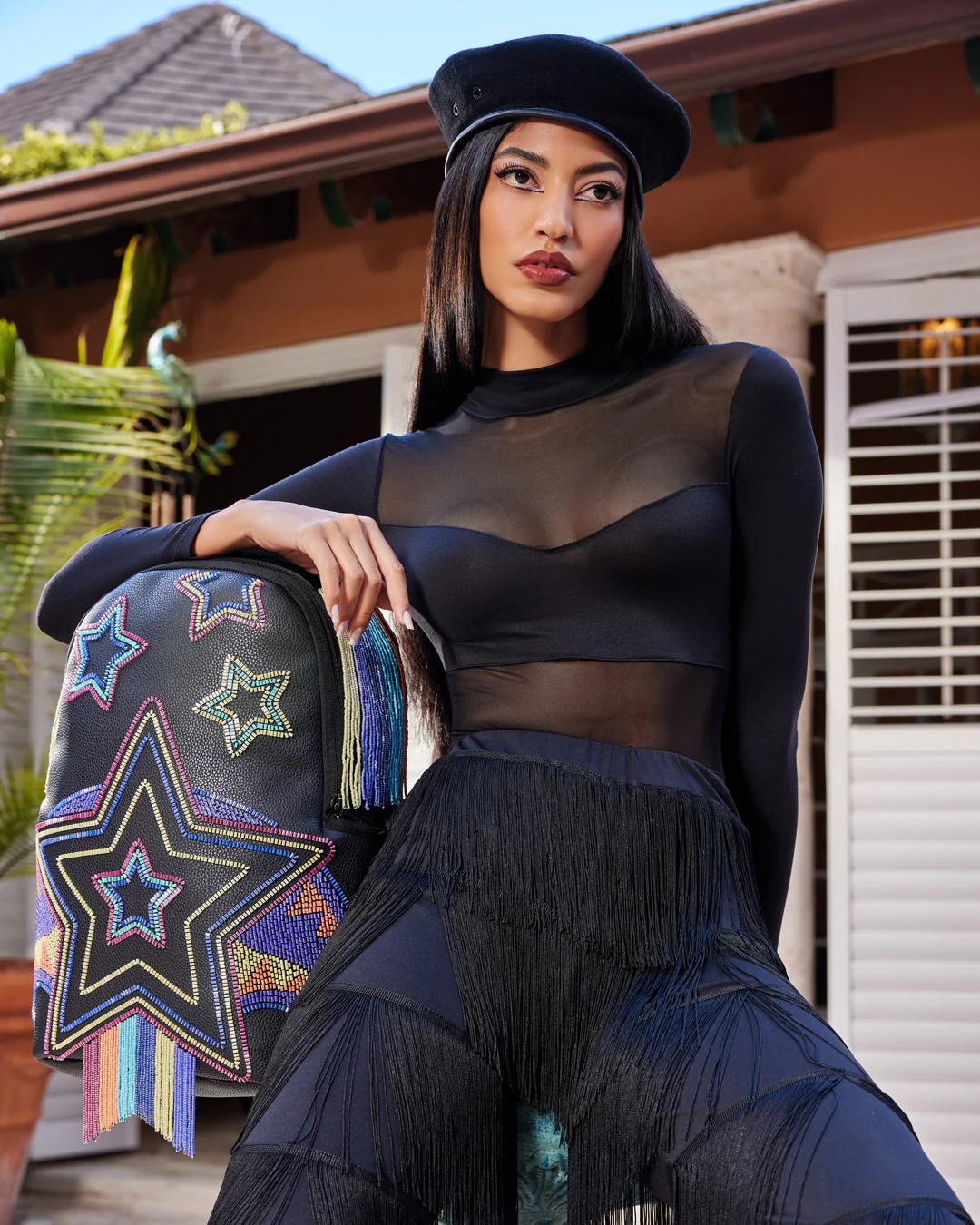 STAR RACER A.I.7 SANDFLOWER COLLAB BEADED BACKPACK | Sprayground Latest