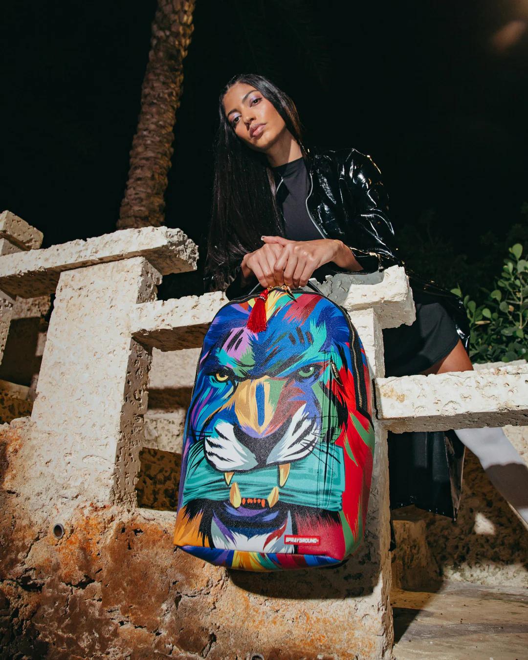 HEAR MY ROAR A.i.6 SANDFLOWER COLLAB BACKPACK (DLXV) | Sprayground Quality