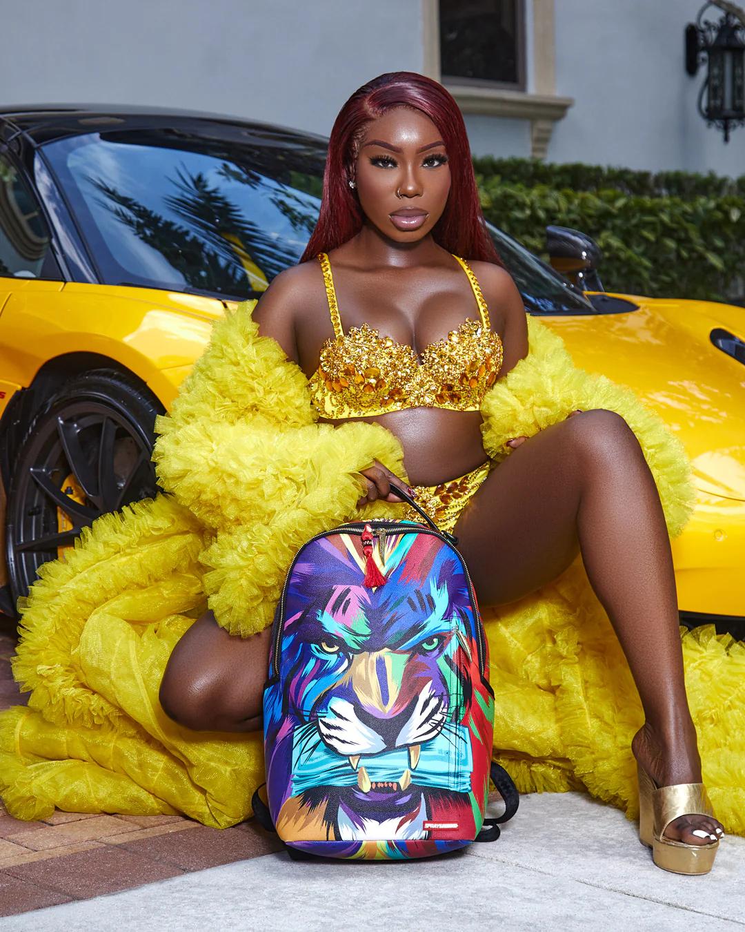 HEAR MY ROAR A.i.6 SANDFLOWER COLLAB BACKPACK (DLXV) | Sprayground Quality