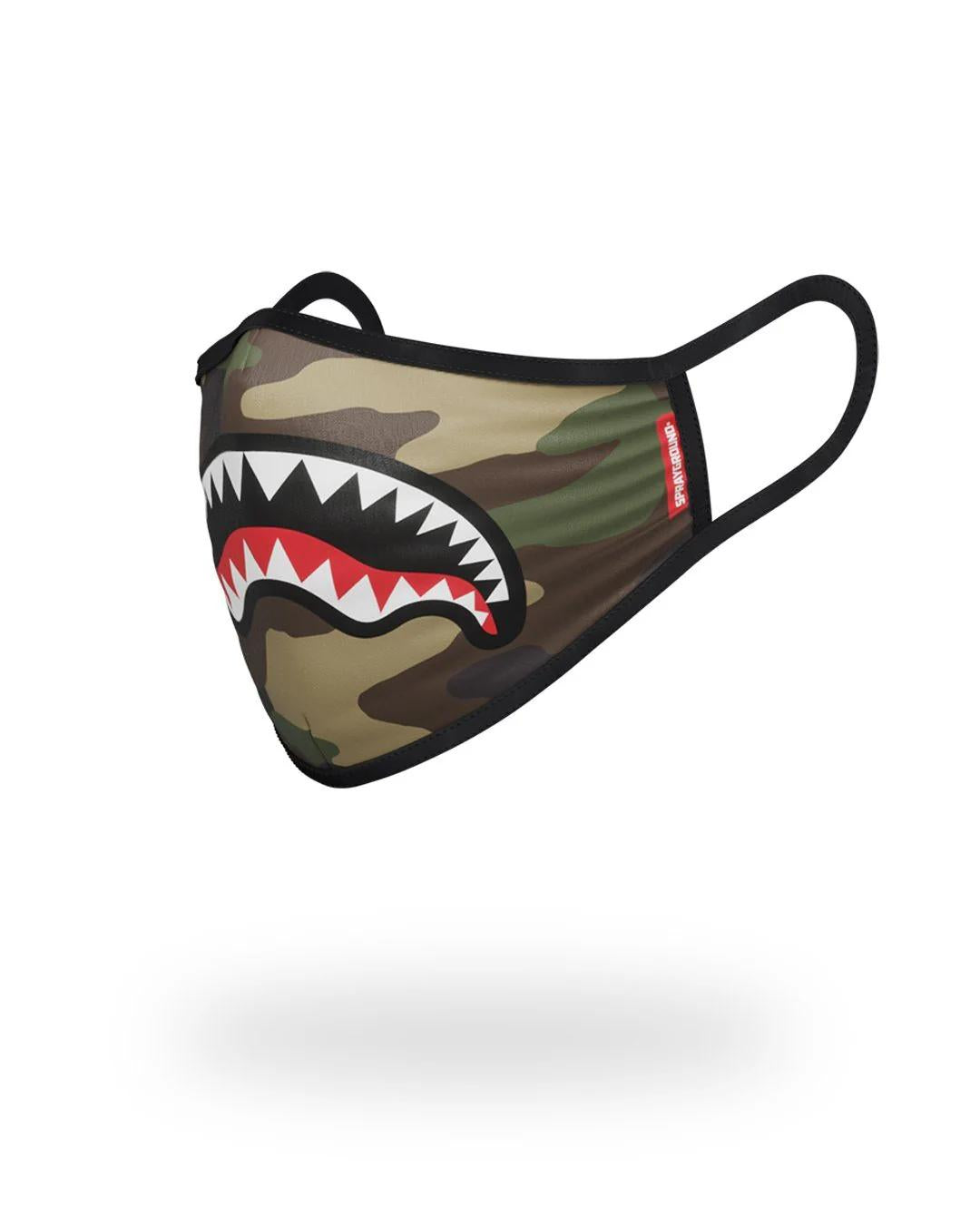 CAMO SHARKMOUTH FORM-FITTING MASK | Sprayground Premium