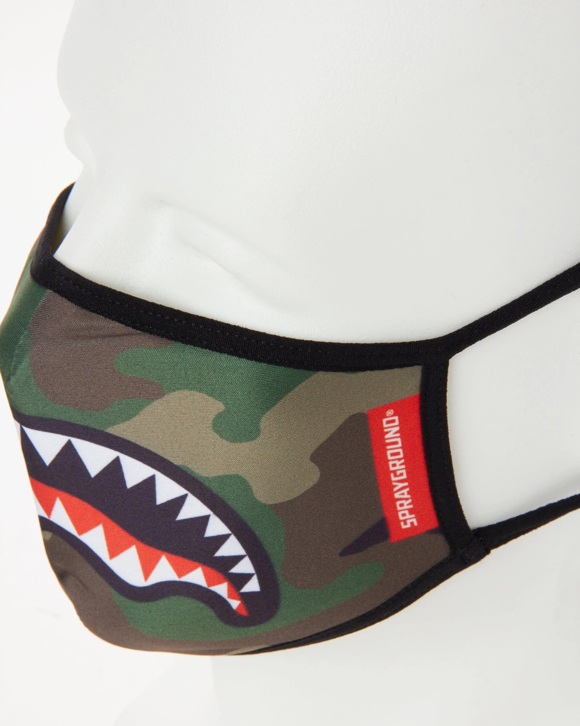 CAMO SHARKMOUTH FORM-FITTING MASK | Sprayground Premium