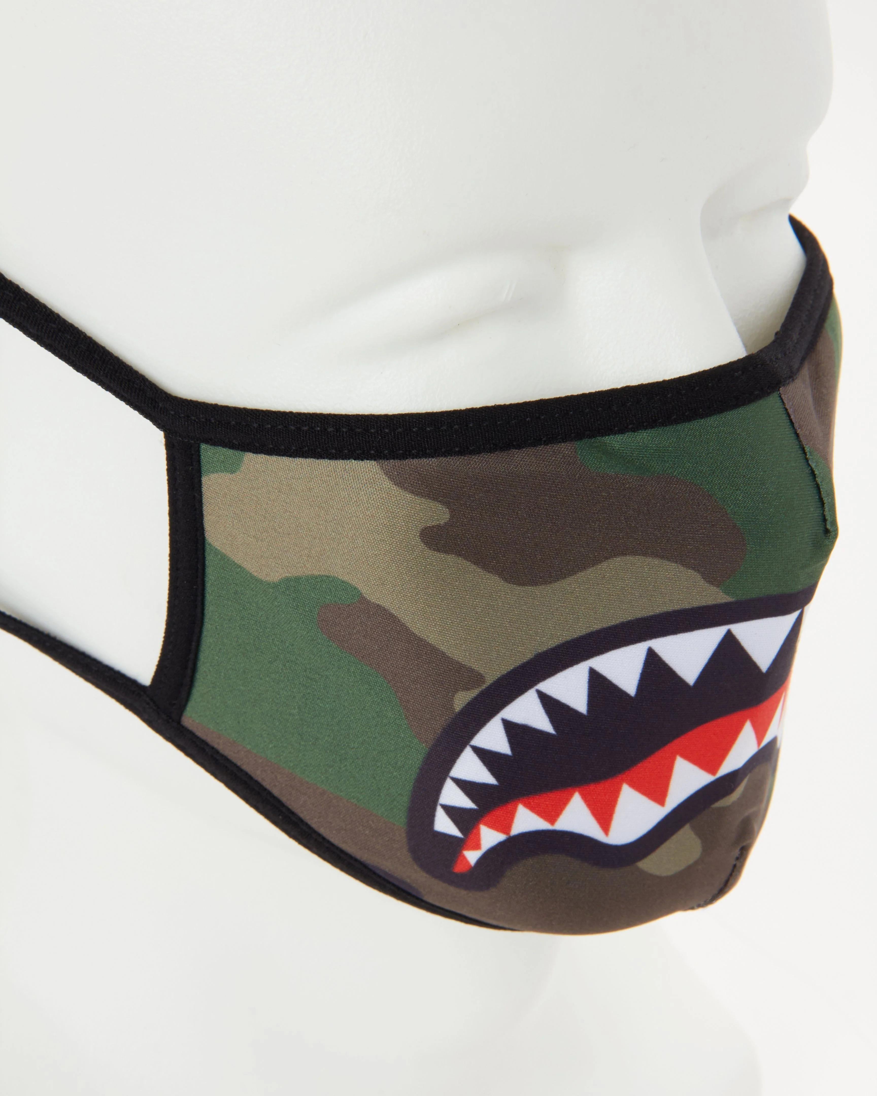 CAMO SHARKMOUTH FORM-FITTING MASK | Sprayground Premium