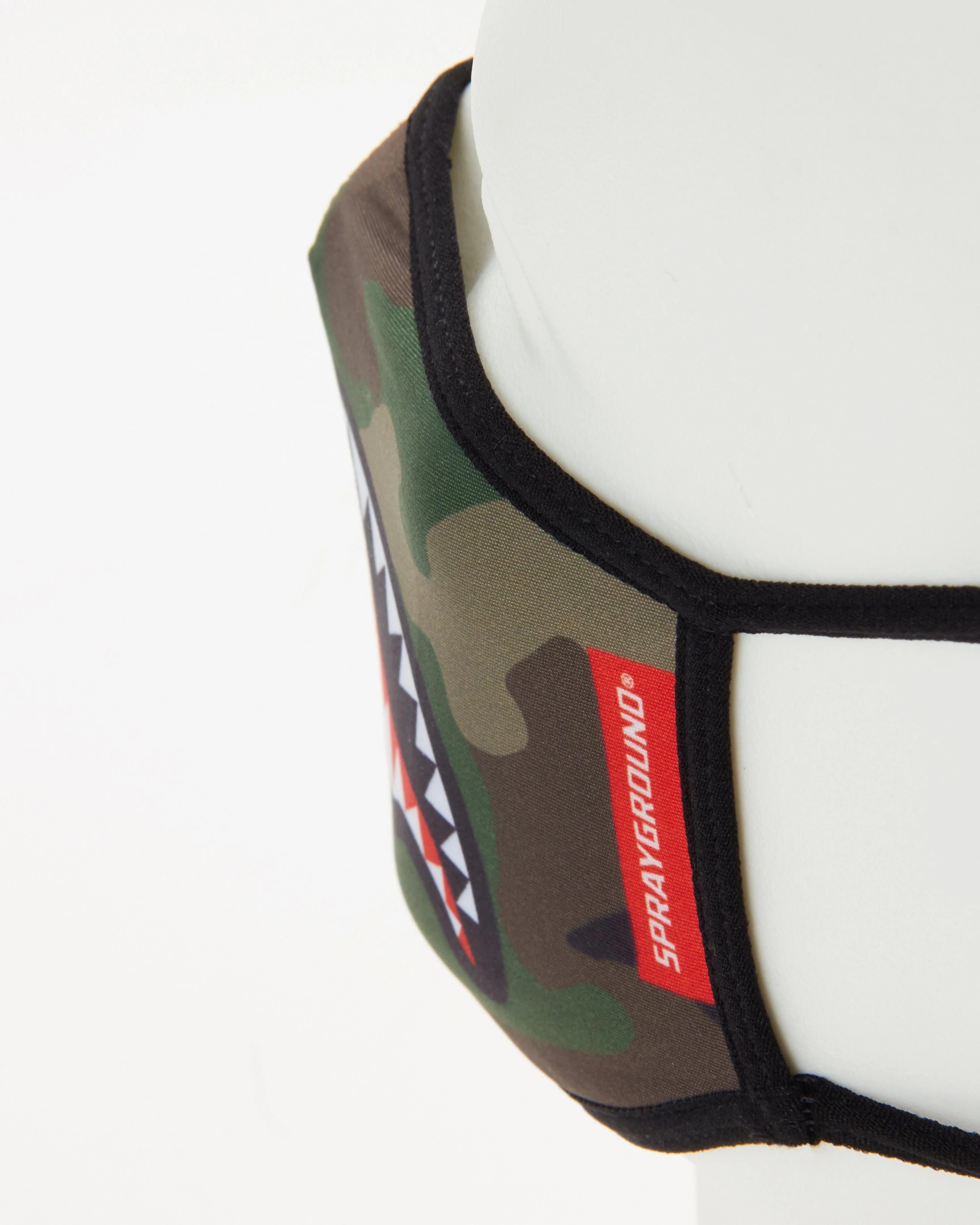 CAMO SHARKMOUTH FORM-FITTING MASK | Sprayground Premium