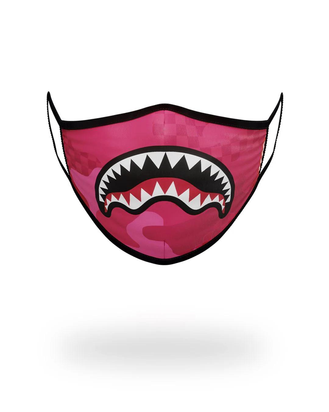 PINK ANIME SHARK FORM-FITTING MASK | Sprayground New
