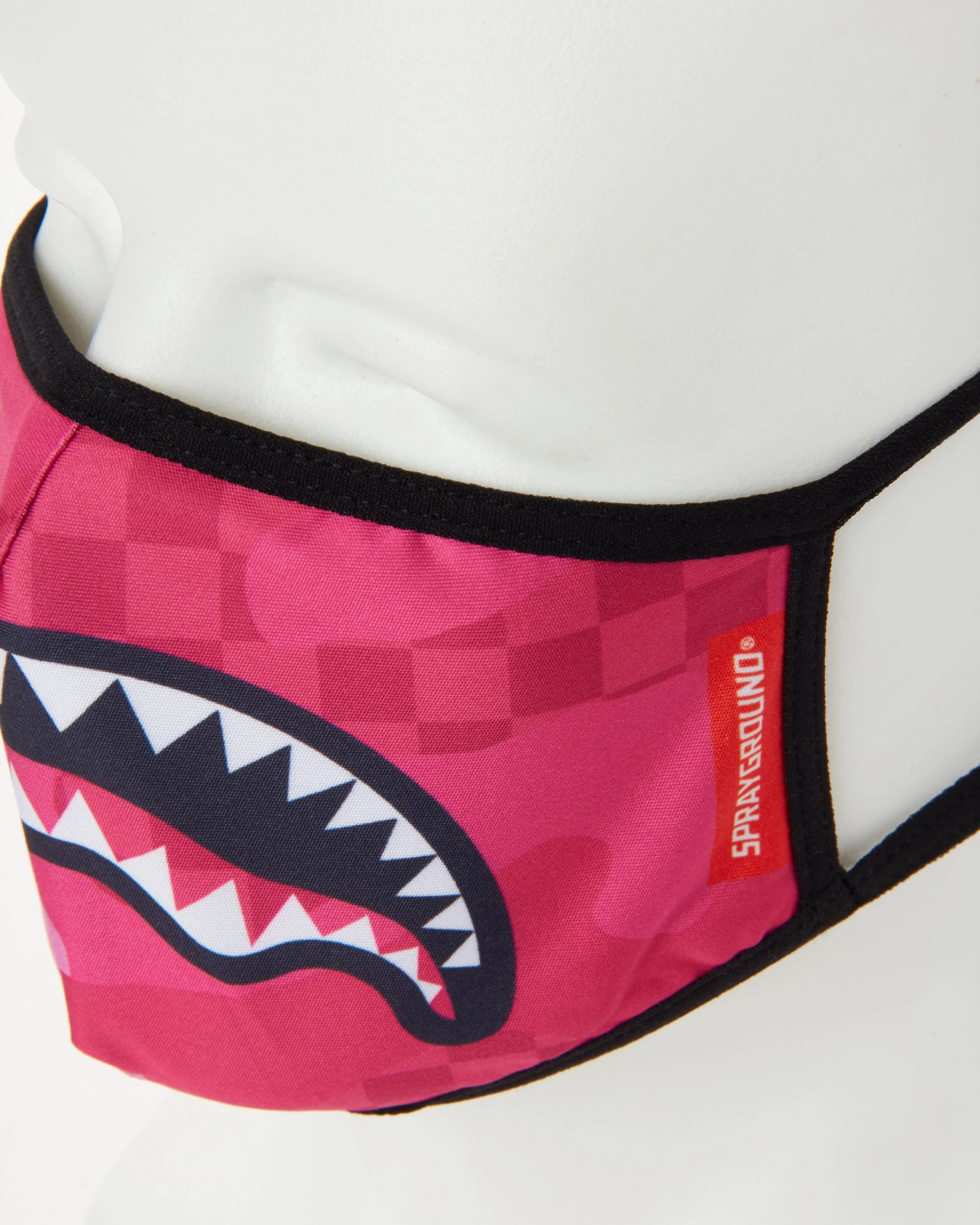 PINK ANIME SHARK FORM-FITTING MASK | Sprayground New