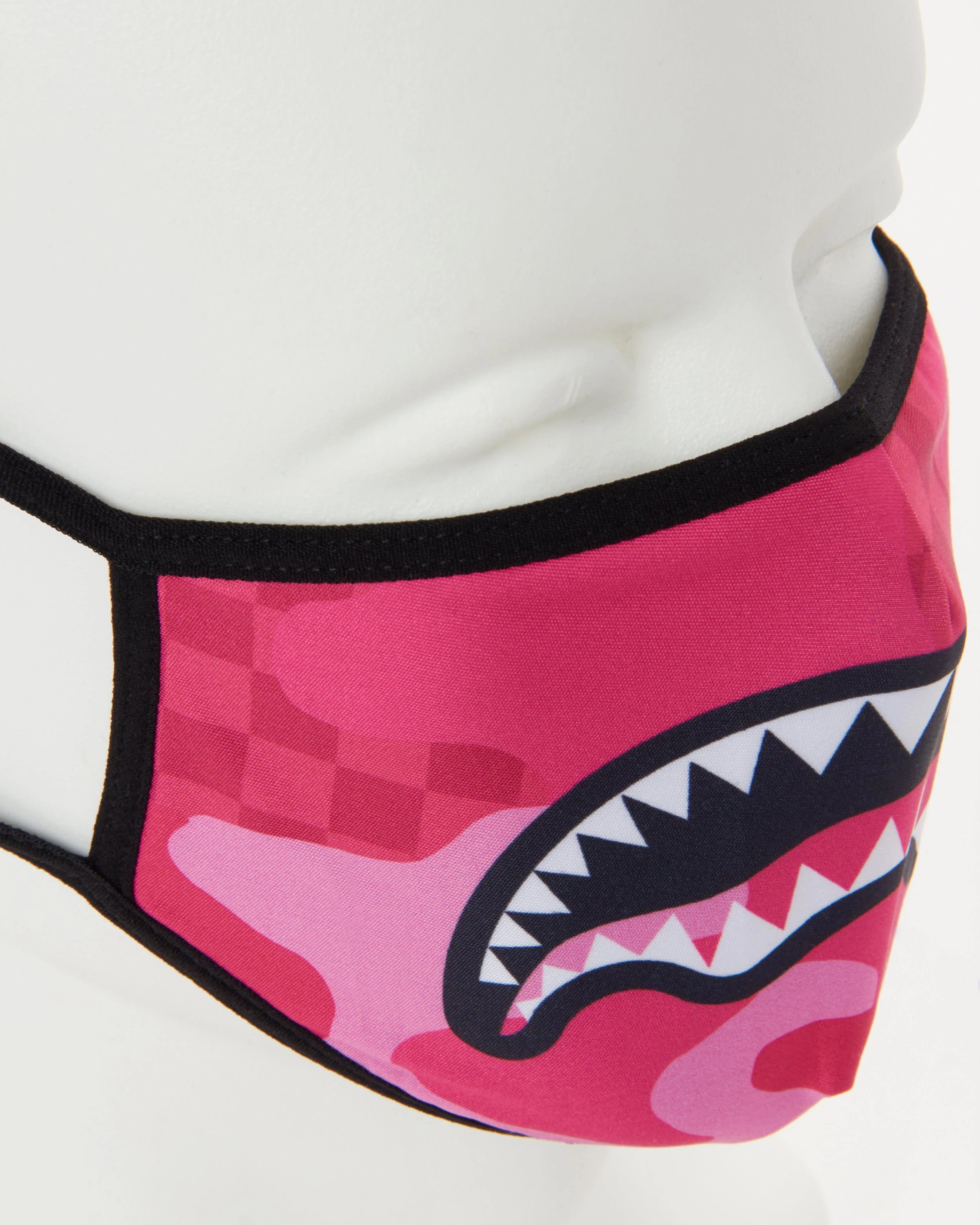 PINK ANIME SHARK FORM-FITTING MASK | Sprayground New