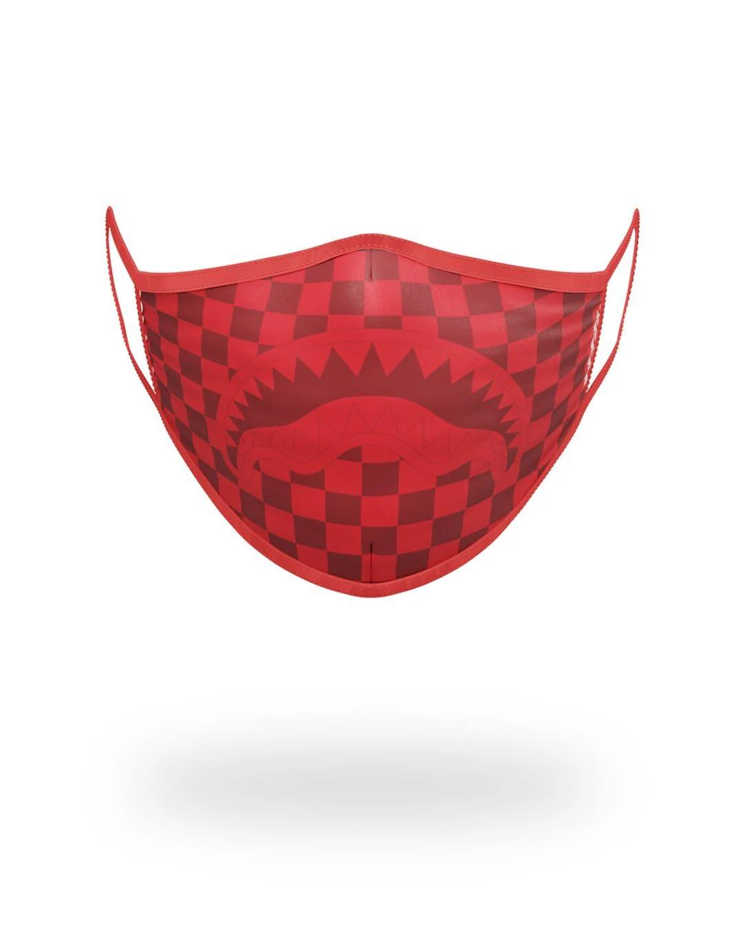 SHARKS IN PARIS (RED) FORM-FITTING MASK | Sprayground Featured