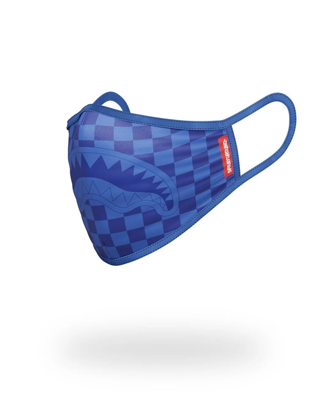 SHARKS IN PARIS (BLUE) FORM-FITTING MASK | Sprayground Popular