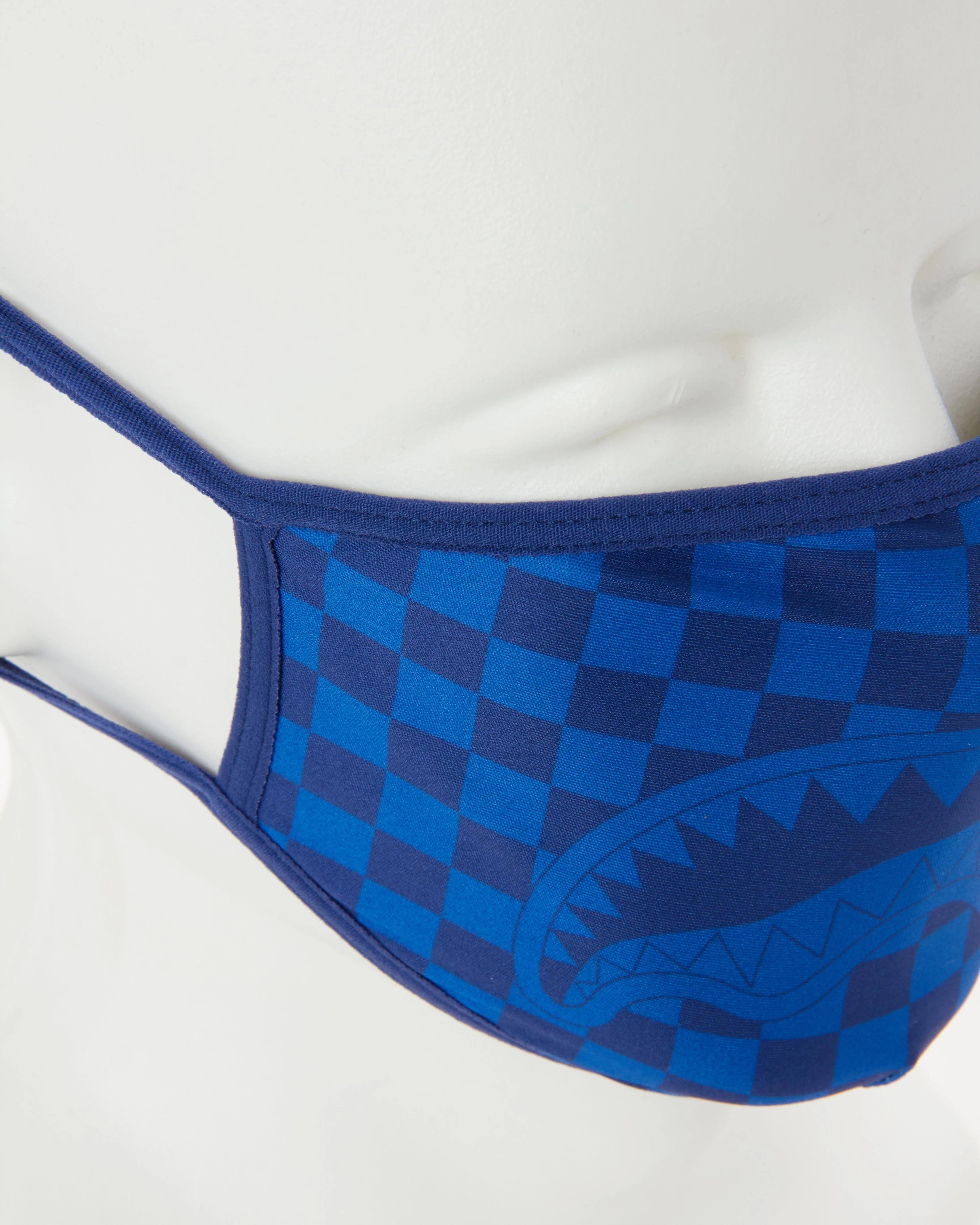SHARKS IN PARIS (BLUE) FORM-FITTING MASK | Sprayground Popular