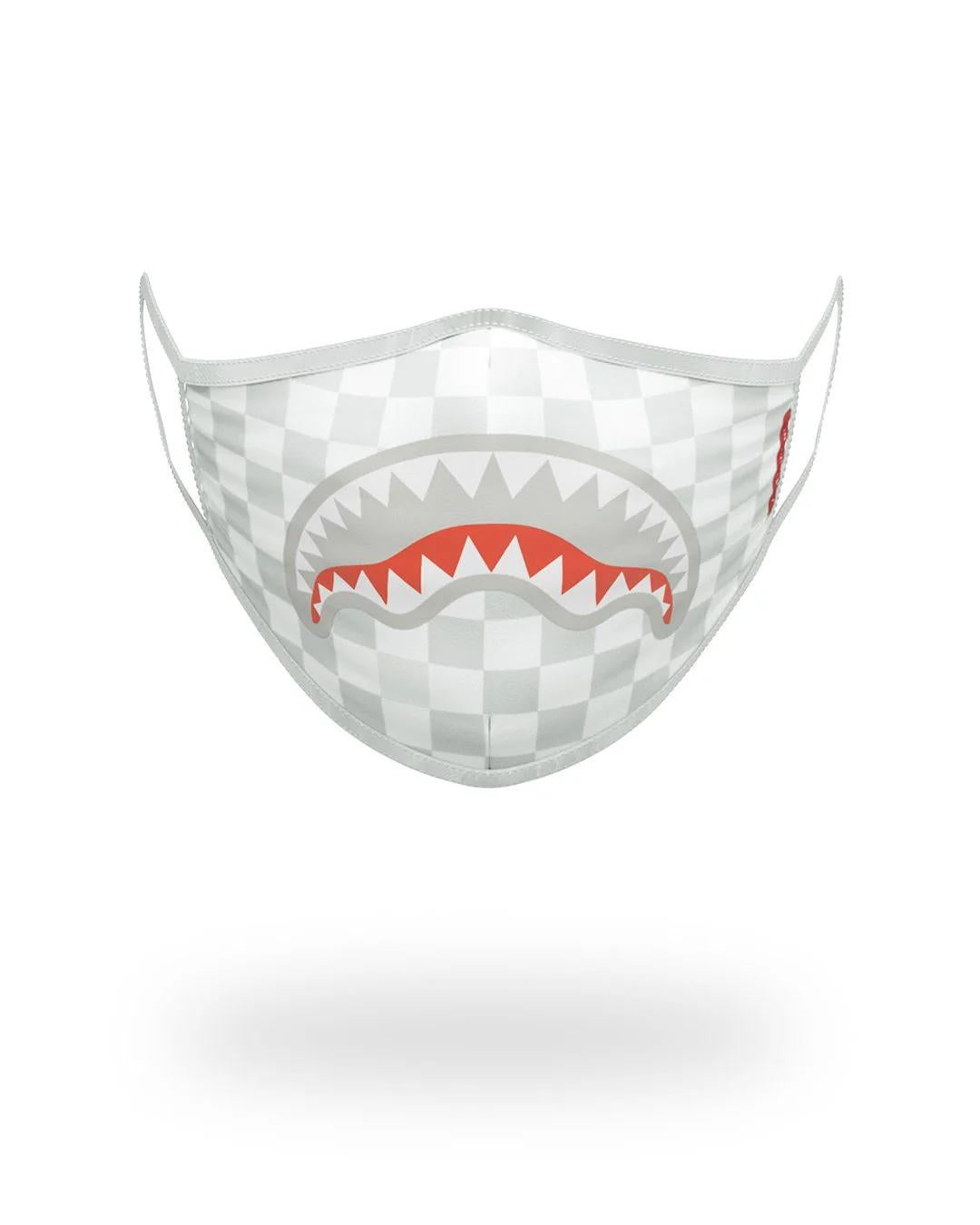 SHARKS IN PARIS (WHITE) FORM-FITTING MASK | Sprayground Trending