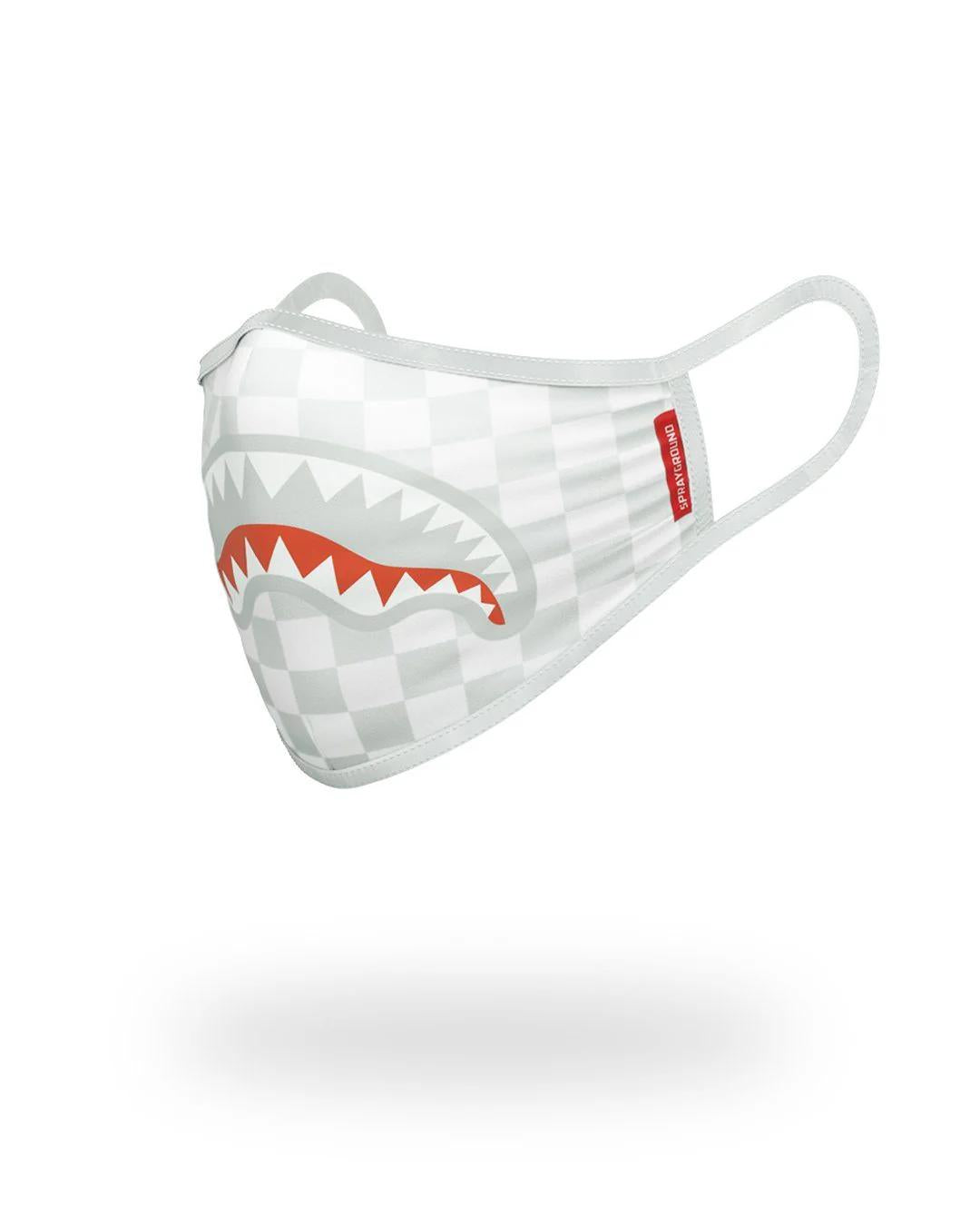SHARKS IN PARIS (WHITE) FORM-FITTING MASK | Sprayground Trending