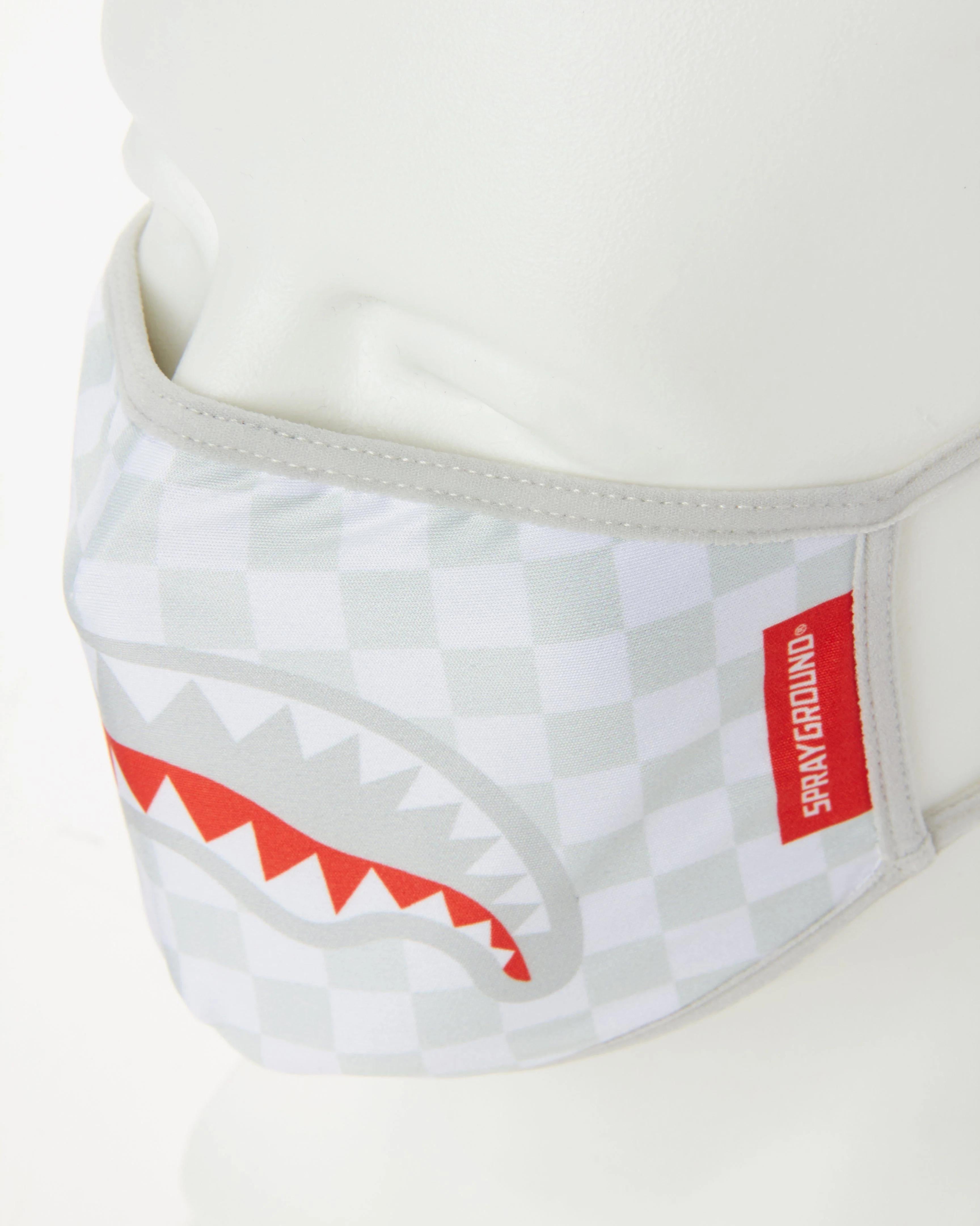 SHARKS IN PARIS (WHITE) FORM-FITTING MASK | Sprayground Trending