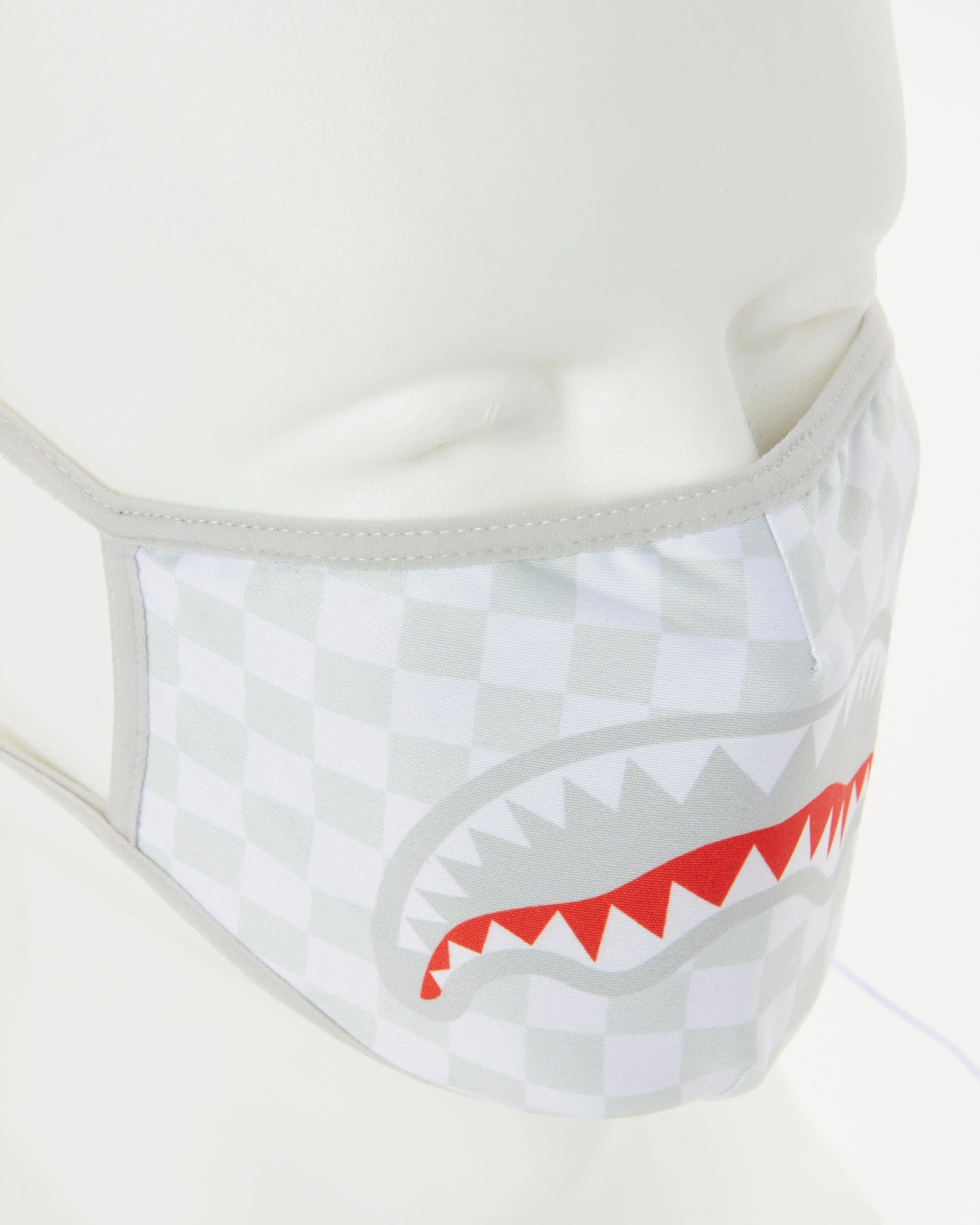 SHARKS IN PARIS (WHITE) FORM-FITTING MASK | Sprayground Trending