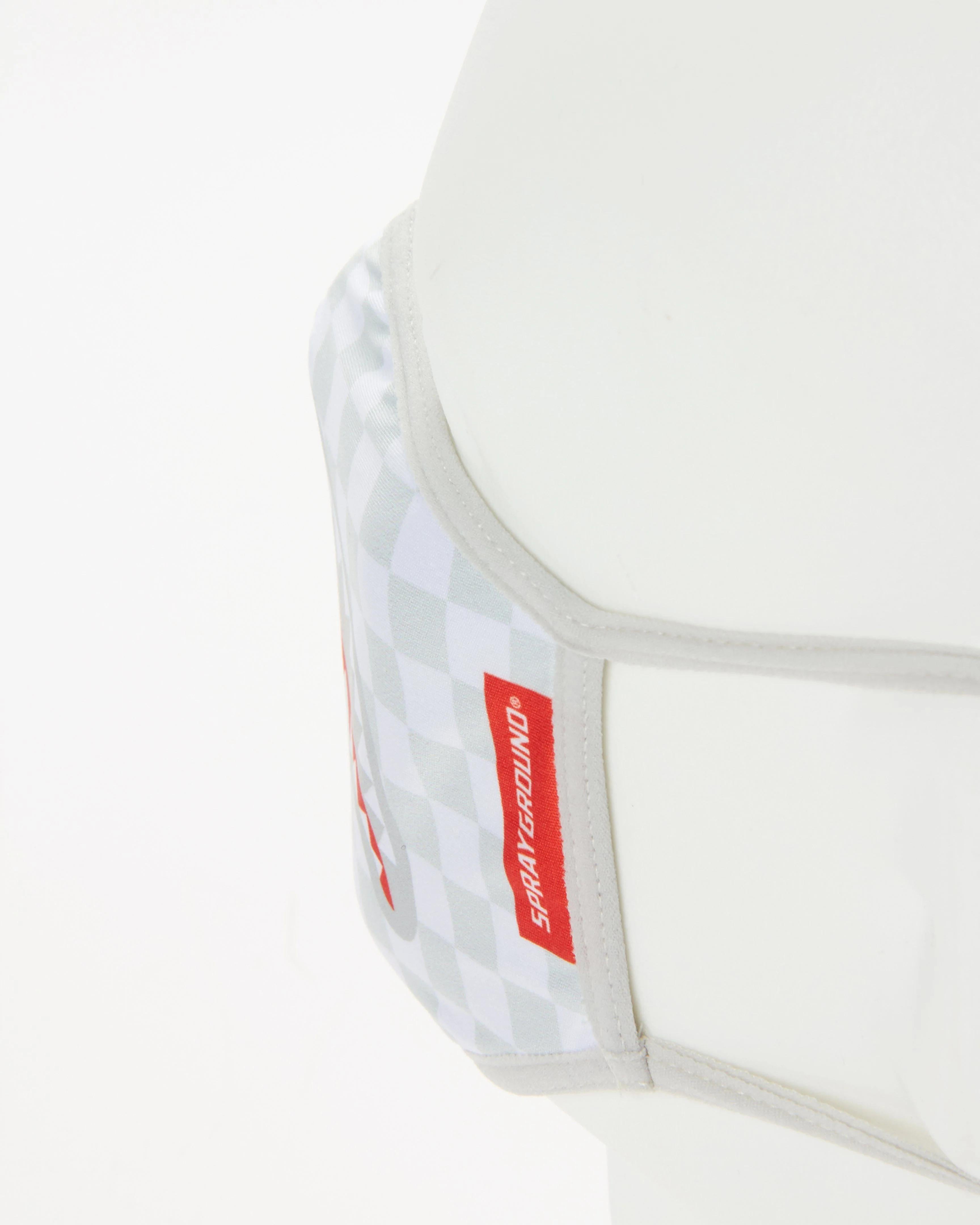 SHARKS IN PARIS (WHITE) FORM-FITTING MASK | Sprayground Trending