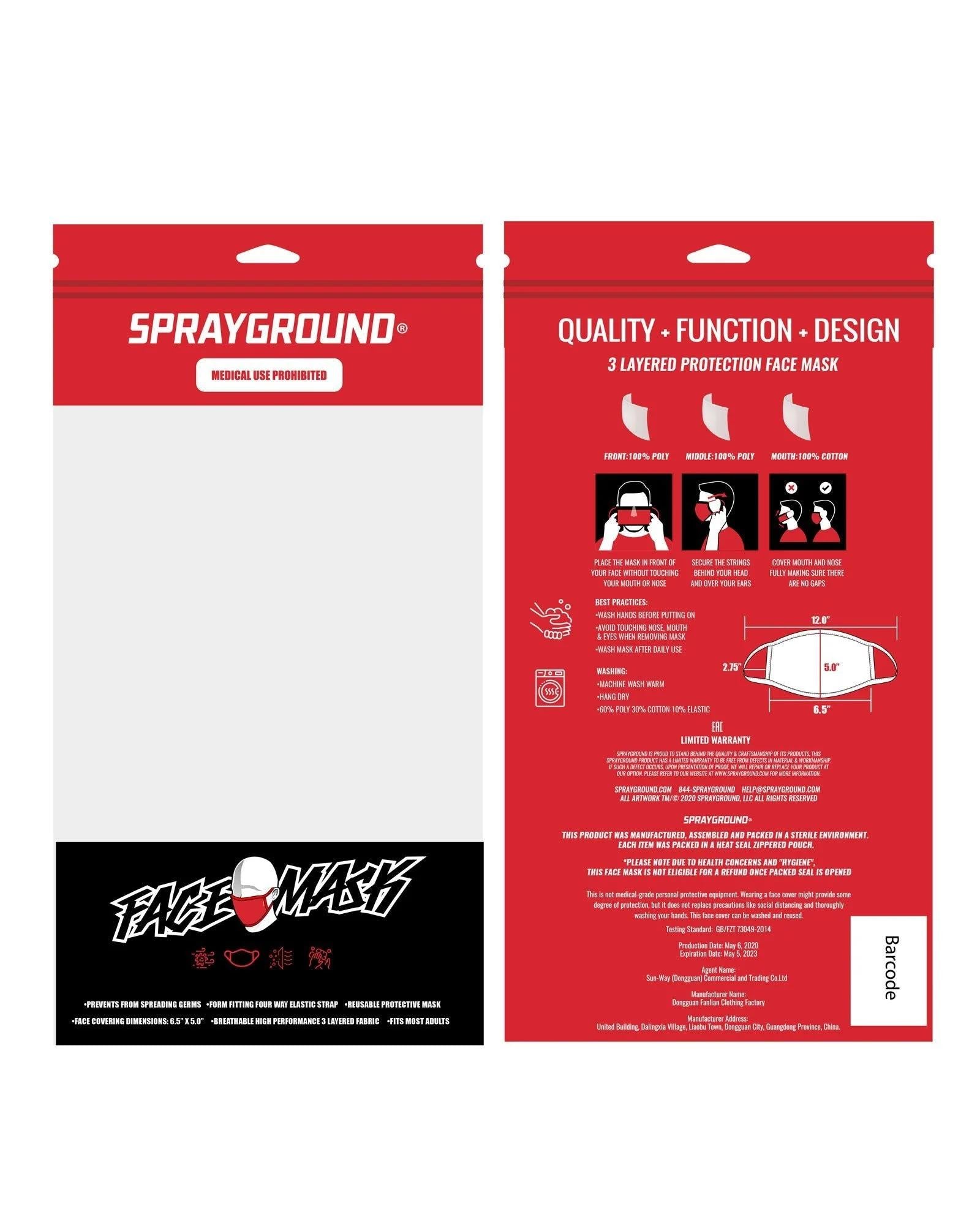 3AM SHARK FORM-FITTING MASK | Sprayground Exclusive