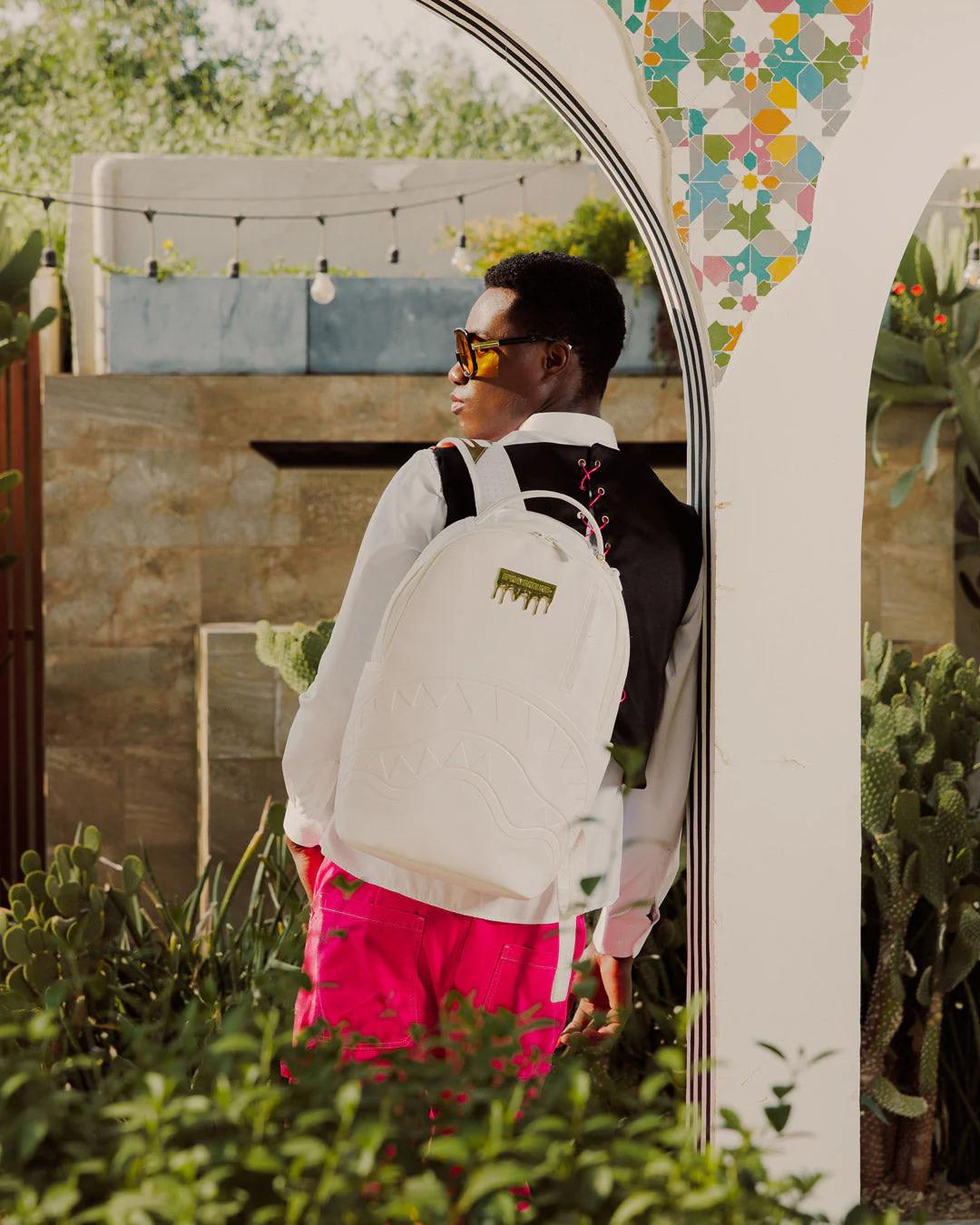 GOLD BRICK LUXE WHITE BACKPACK | Sprayground Latest