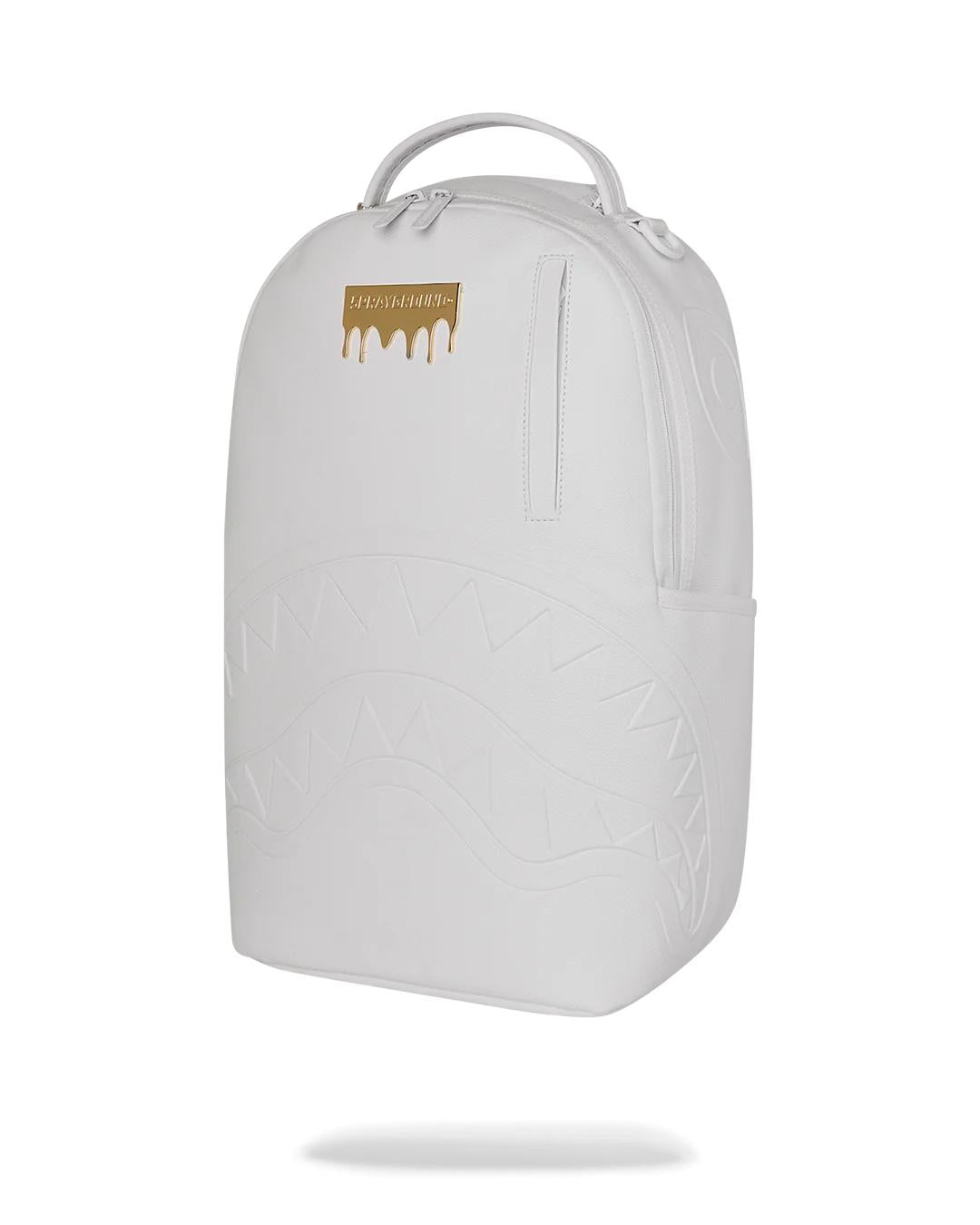 GOLD BRICK LUXE WHITE BACKPACK | Sprayground Latest