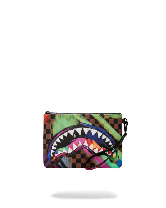 SHARKS IN PARIS CITY STREAKS CROSSOVER CLUTCH | Sprayground Recommended