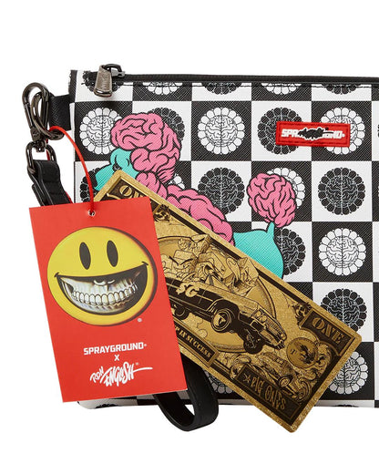 POODLE CHECK RON ENGLISH COLLAB POUCHETTE | Sprayground Recommended