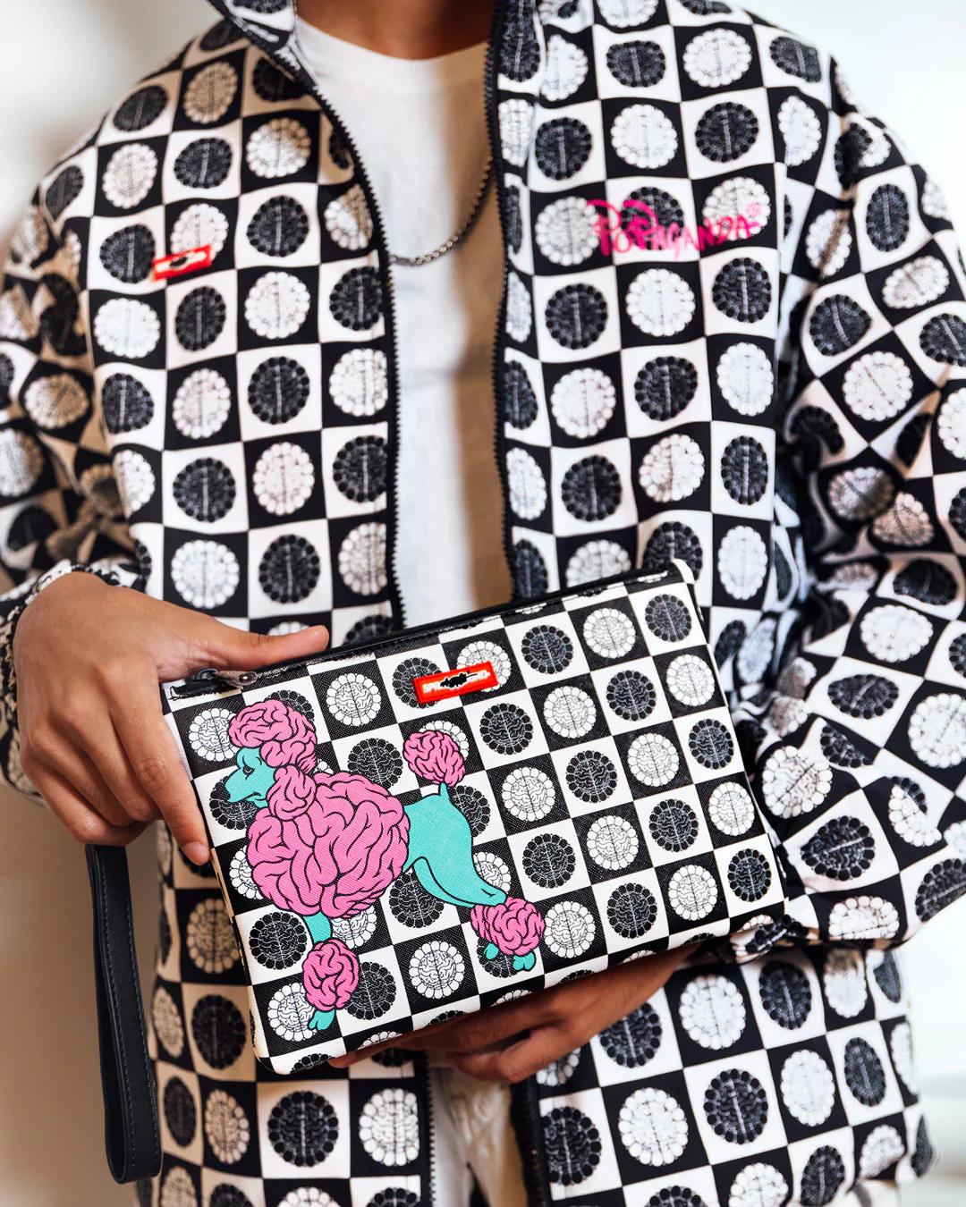 POODLE CHECK RON ENGLISH COLLAB POUCHETTE | Sprayground Recommended