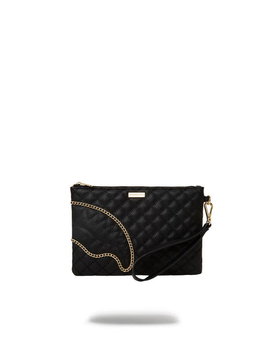 LEVELED UP SPLIT QUILT SHARK CROSSOVER CLUTCH | Sprayground New