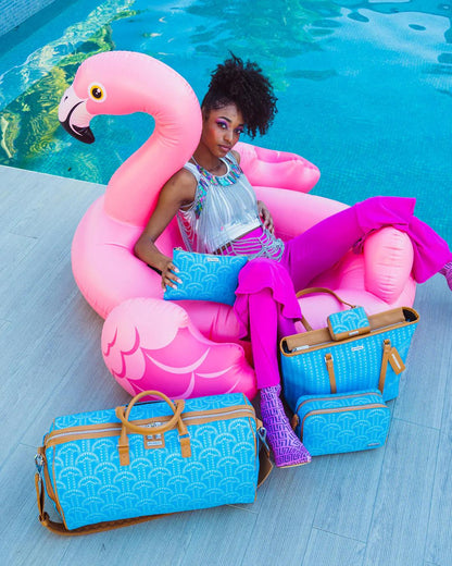 ILLUCHAINS TURQ CROSSOVER CLUTCH | Sprayground Everyday