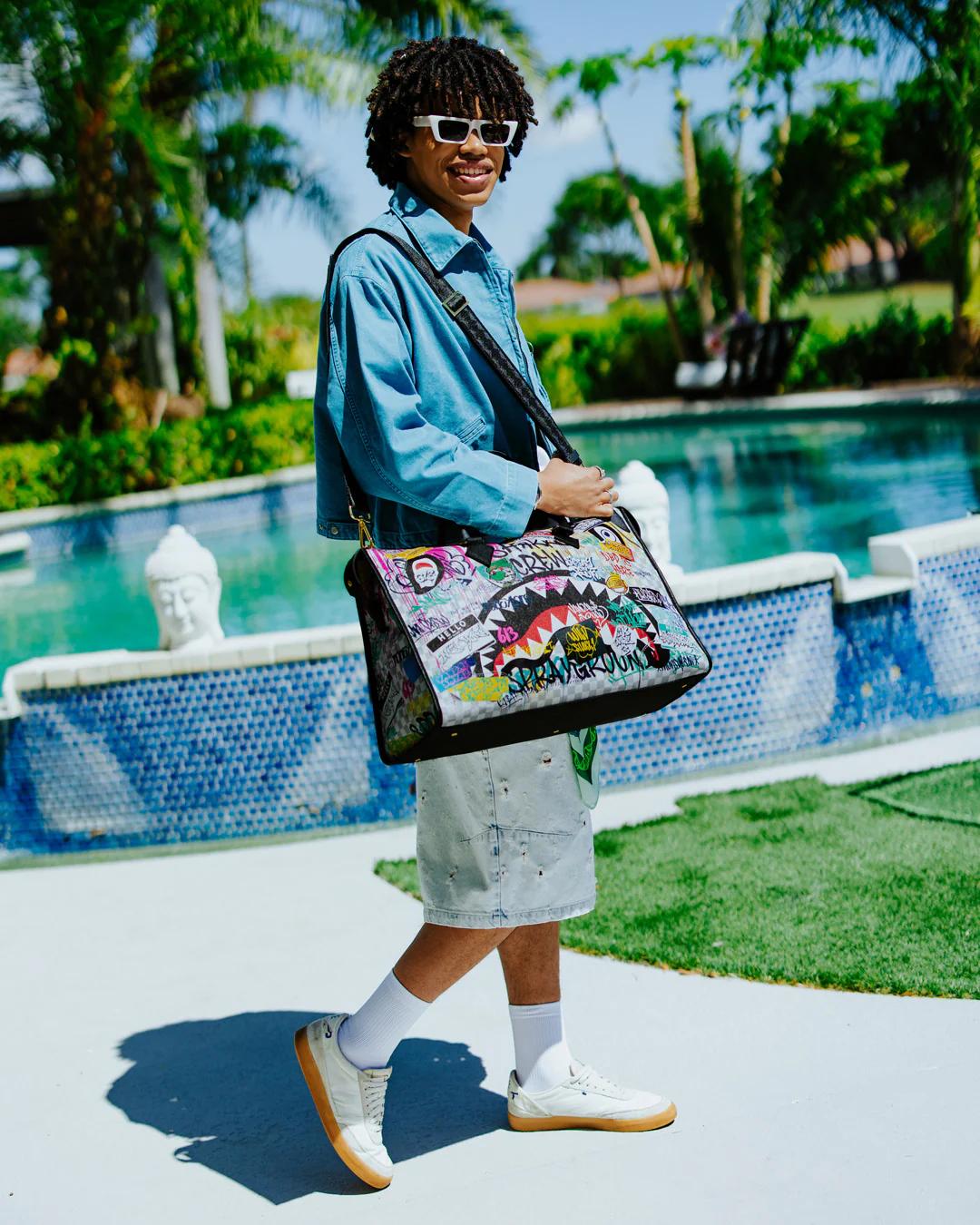 CREATE ANOTHER DAY PYRAMID DUFFLE | Sprayground Featured