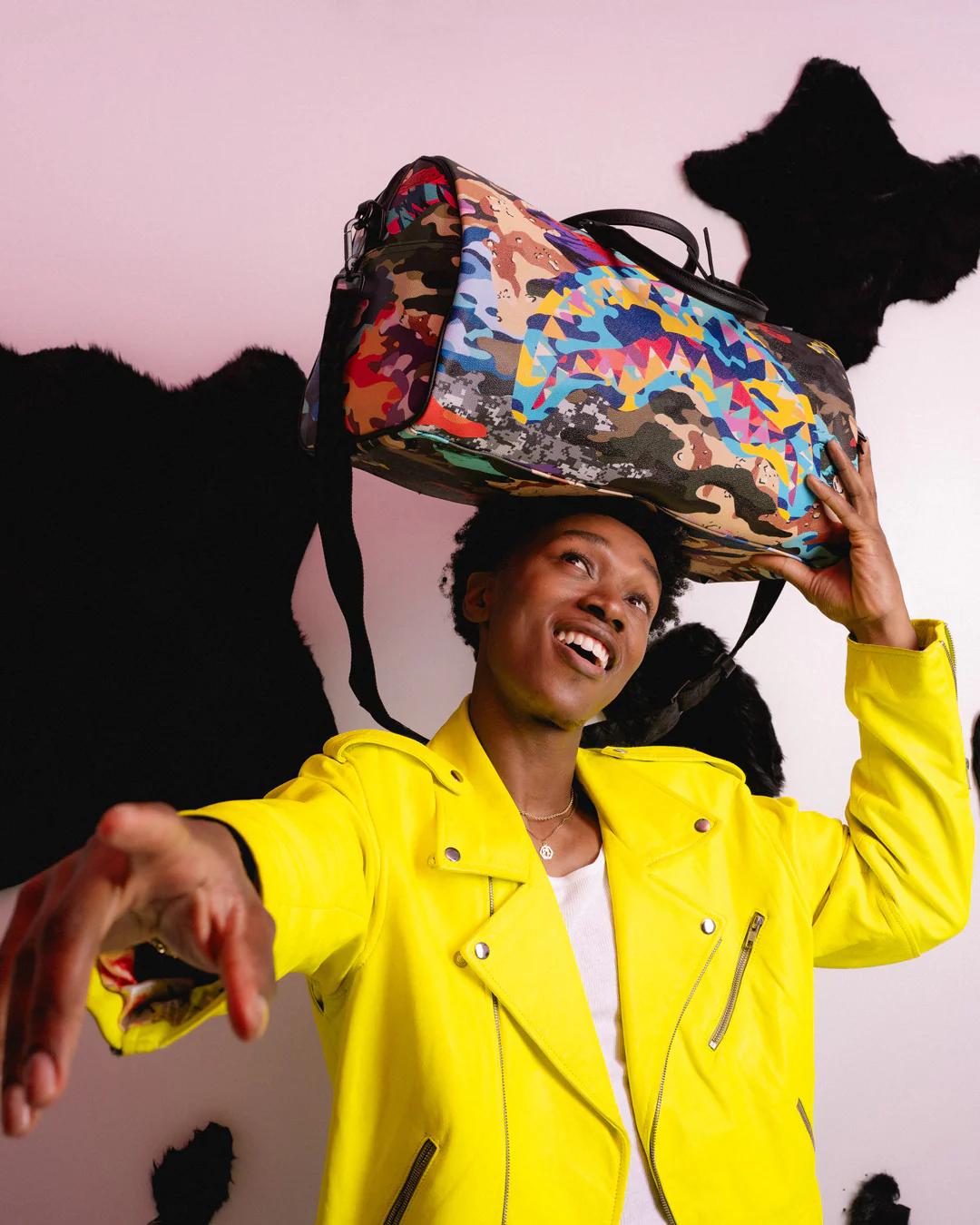 SLICED AND DICED CAMO DUFFLE | Sprayground Essential