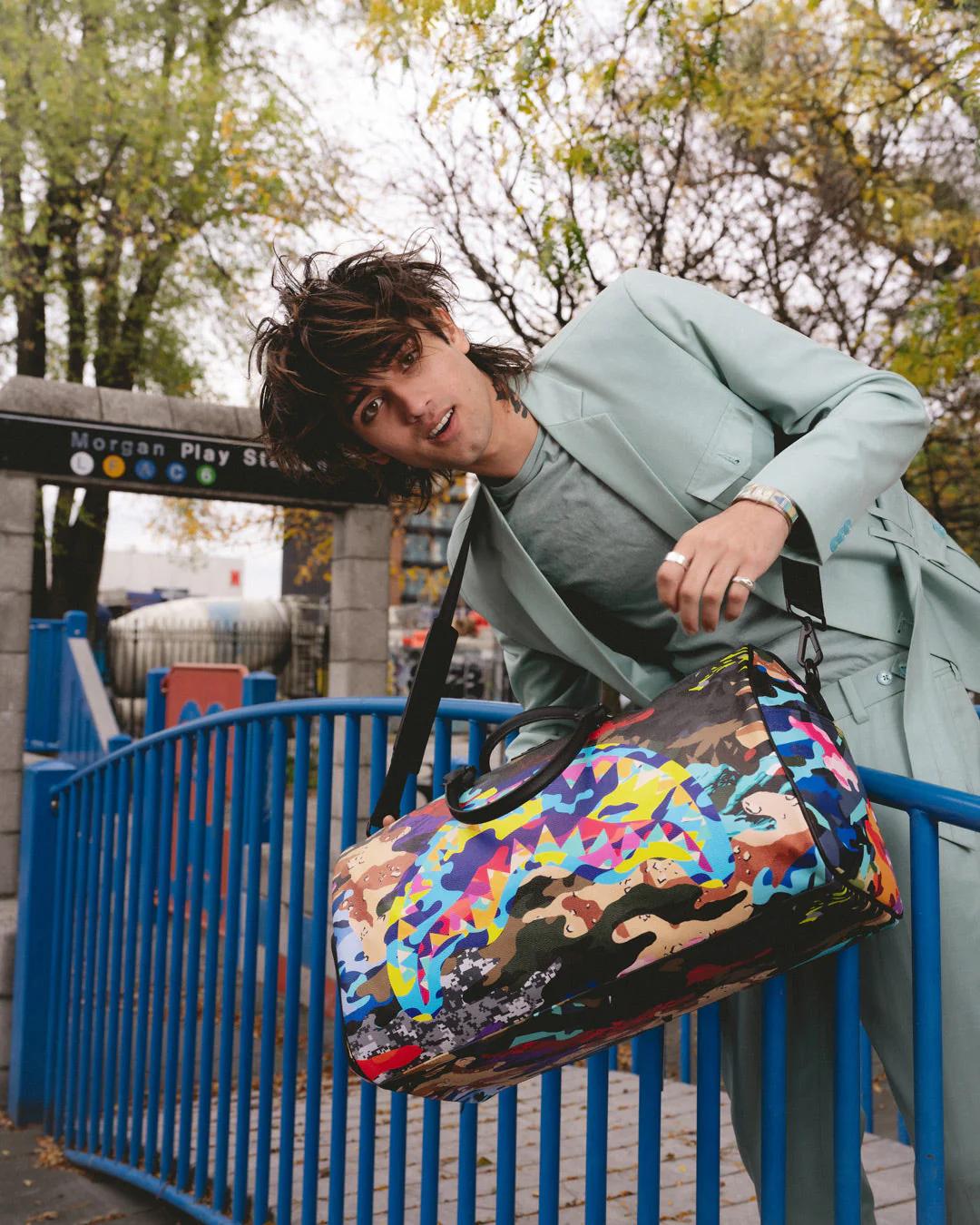 SLICED AND DICED CAMO DUFFLE | Sprayground Essential