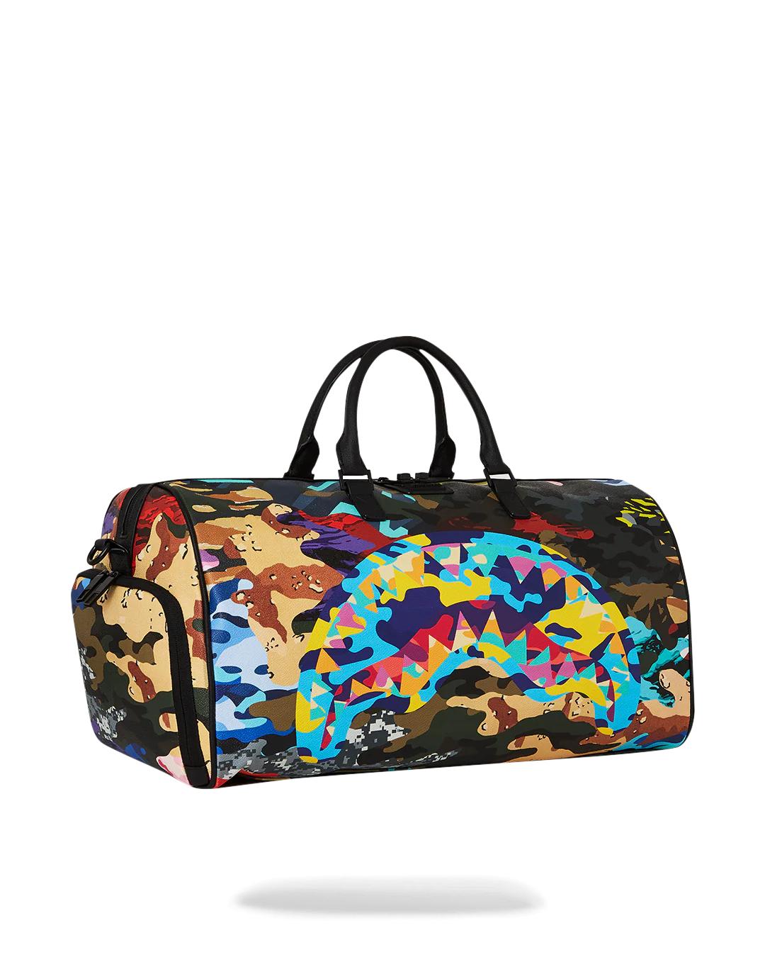 SLICED AND DICED CAMO DUFFLE | Sprayground Essential