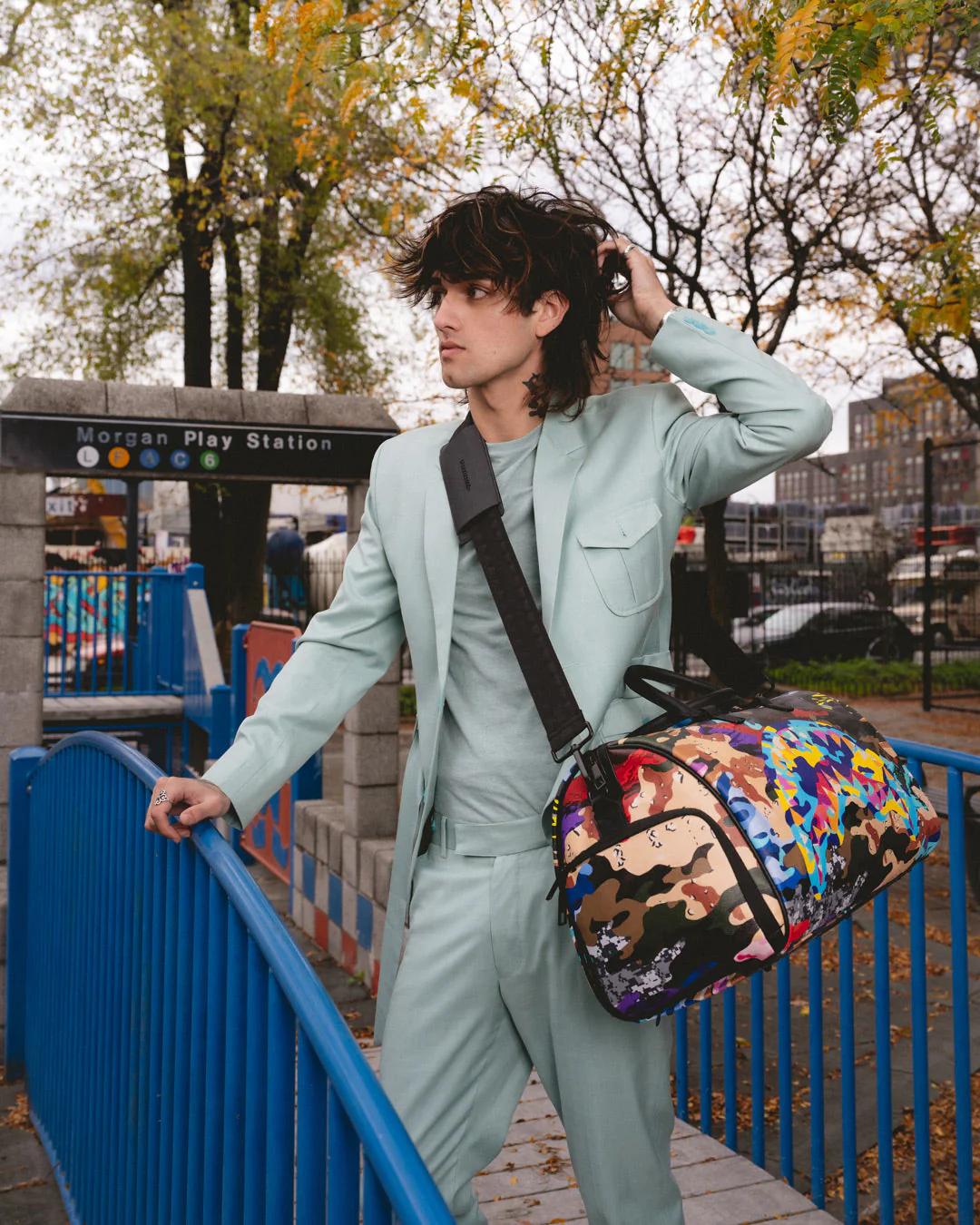 SLICED AND DICED CAMO DUFFLE | Sprayground Essential