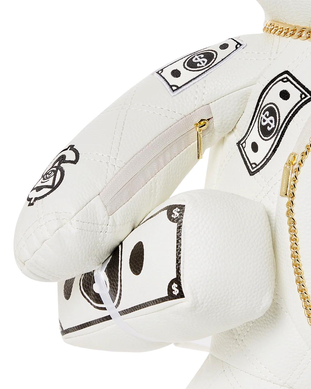 RIVIERA LE BLANC GOLD CHAIN MONEYBEAR TEDDYBEAR BACKPACK | Sprayground Latest
