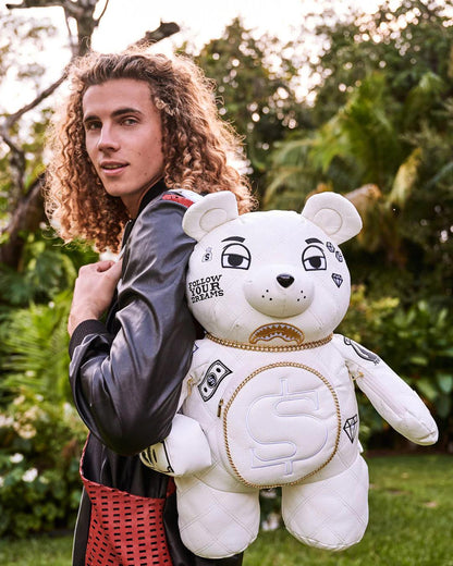 RIVIERA LE BLANC GOLD CHAIN MONEYBEAR TEDDYBEAR BACKPACK | Sprayground Latest