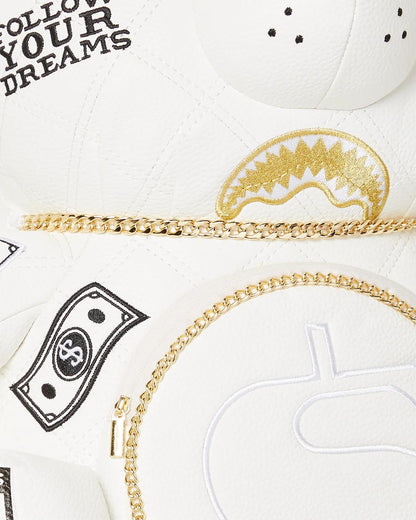 RIVIERA LE BLANC GOLD CHAIN MONEYBEAR TEDDYBEAR BACKPACK | Sprayground Latest