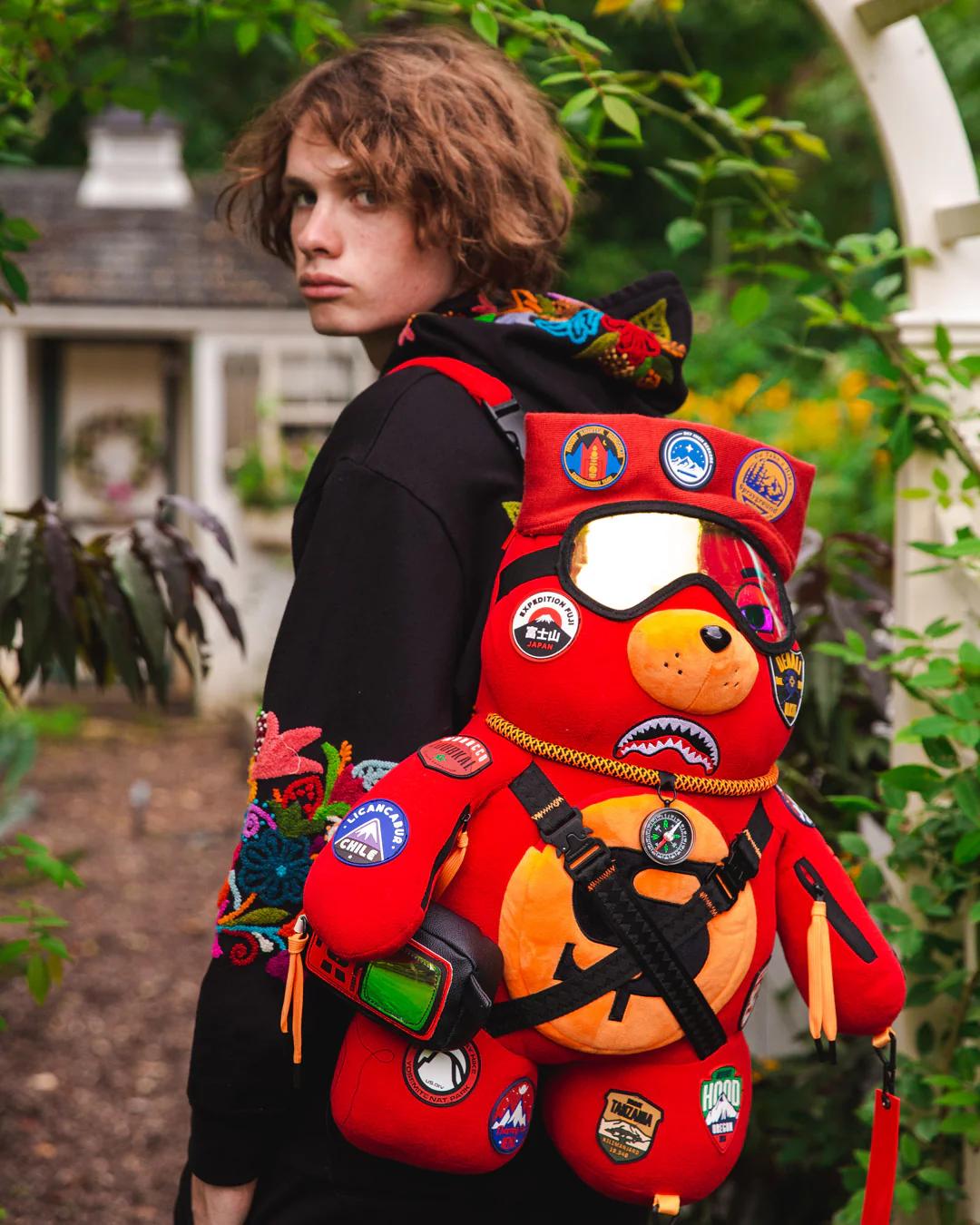 THE GLOBAL EXPEDITION MONEYBEAR TEDDYBEAR BACKPACK | Sprayground Featured