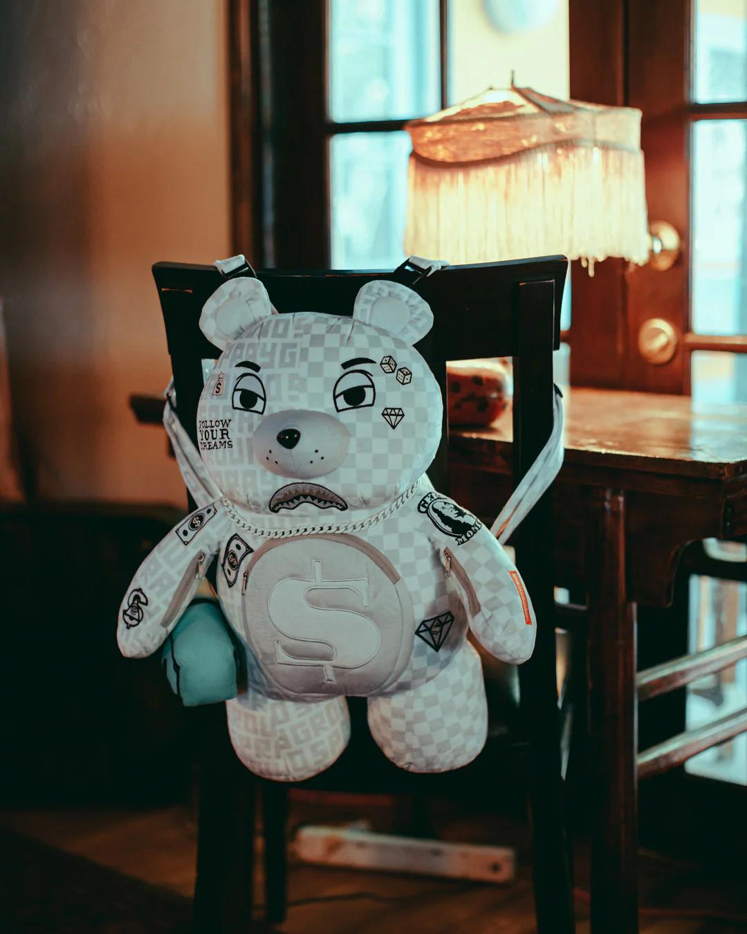 SPLIT THE CHECK (PEARL) MONEYBEAR TEDDYBEAR BACKPACK | Sprayground Popular