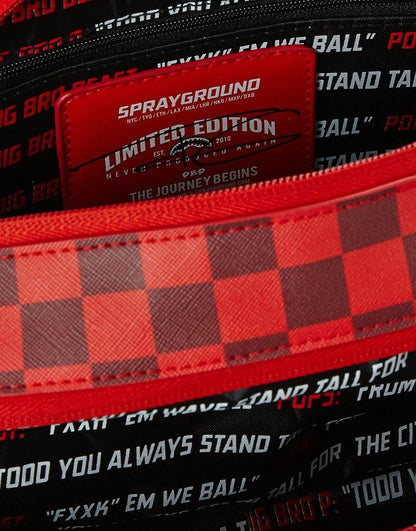 SHARKS IN PARIS RED TOILETRY AKA MONEY BAGS | Sprayground Featured