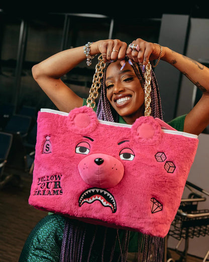 PLUSH MONEYBEAR TOTE (PINK) | Sprayground Essential