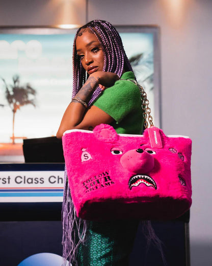 PLUSH MONEYBEAR TOTE (PINK) | Sprayground Essential