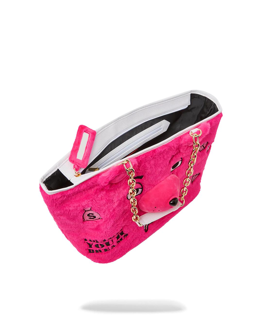 PLUSH MONEYBEAR TOTE (PINK) | Sprayground Essential