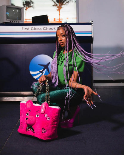 PLUSH MONEYBEAR TOTE (PINK) | Sprayground Essential