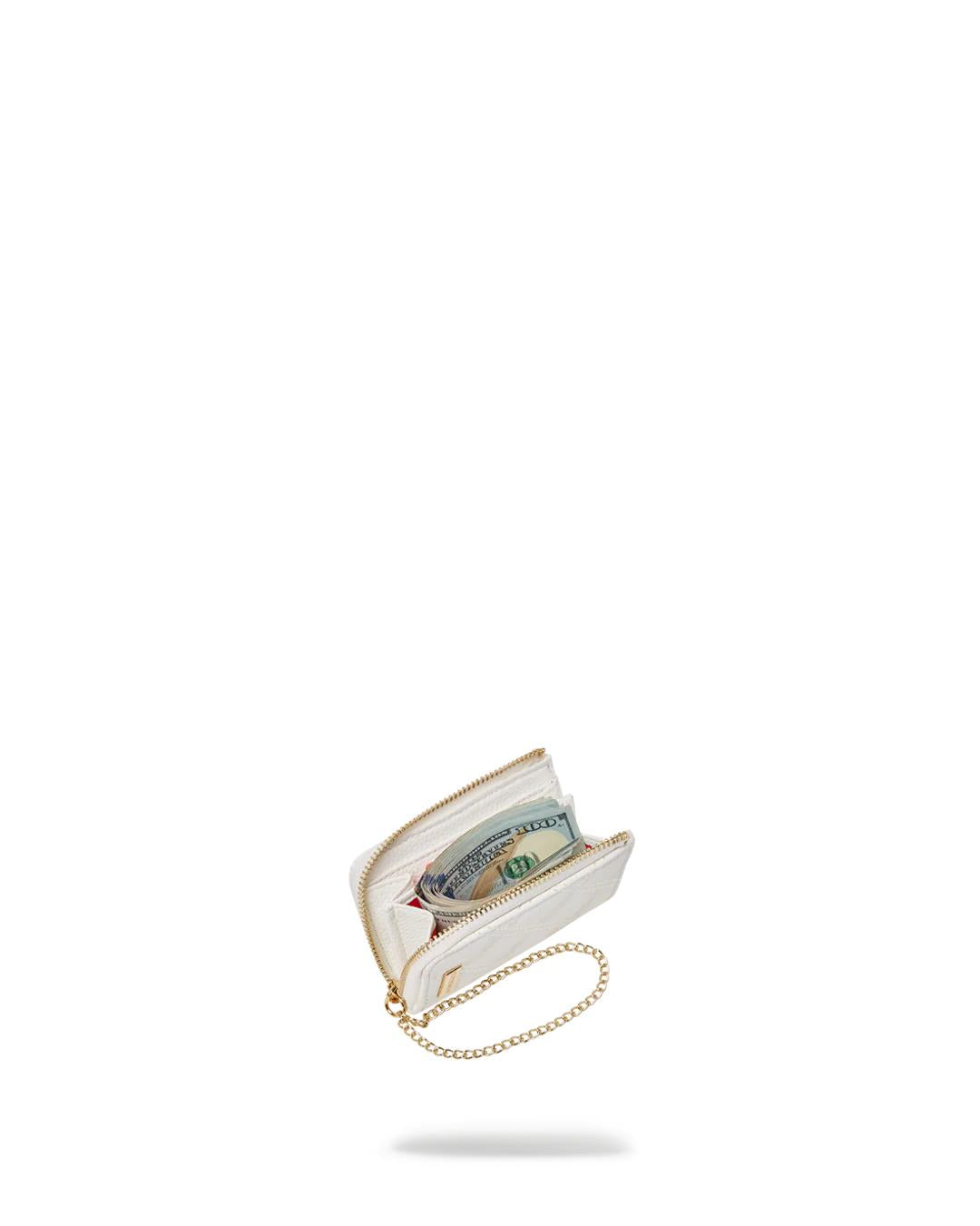 RIVIERA LE BLANC GOLD CHAIN SHARK WALLET | Sprayground Quality