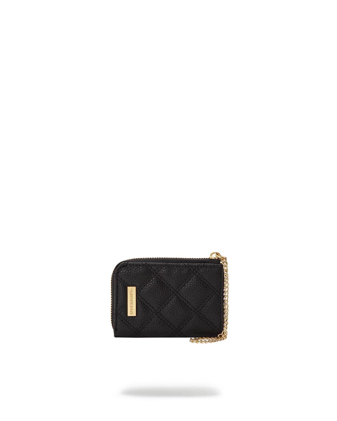 NOIR QUILT GOLD CHAIN SHARK WALLET | Sprayground Recommended