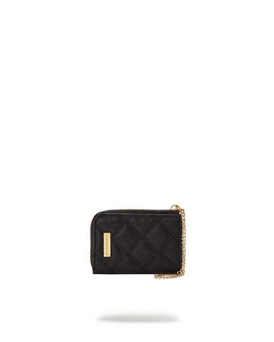 NOIR QUILT GOLD CHAIN SHARK WALLET | Sprayground Recommended