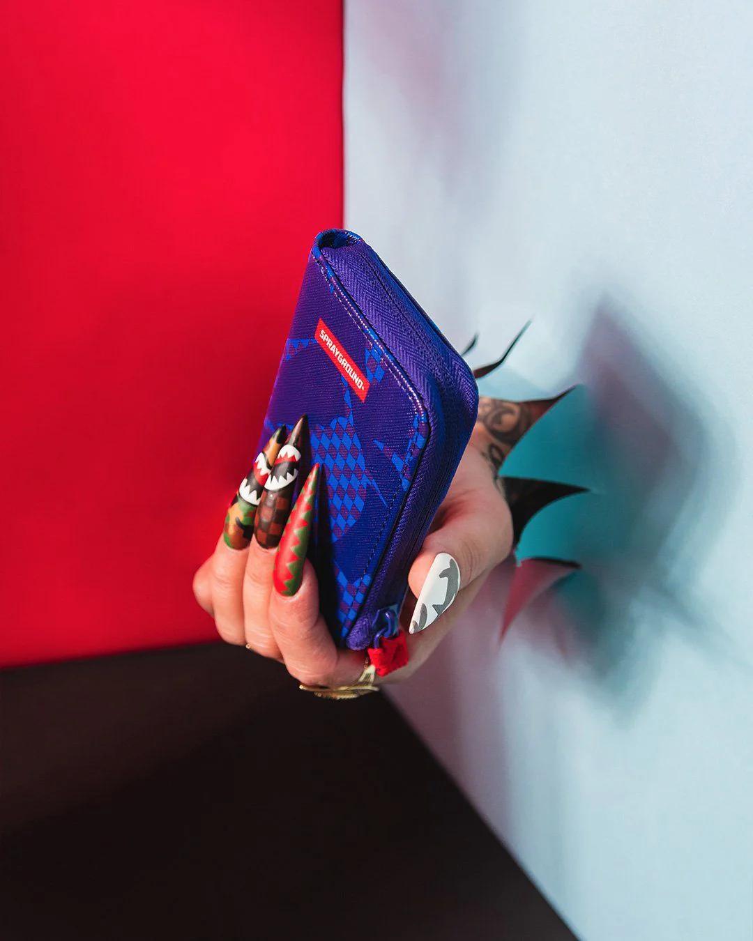 SHARK CHECK (BLUE) WALLET | Sprayground Signature