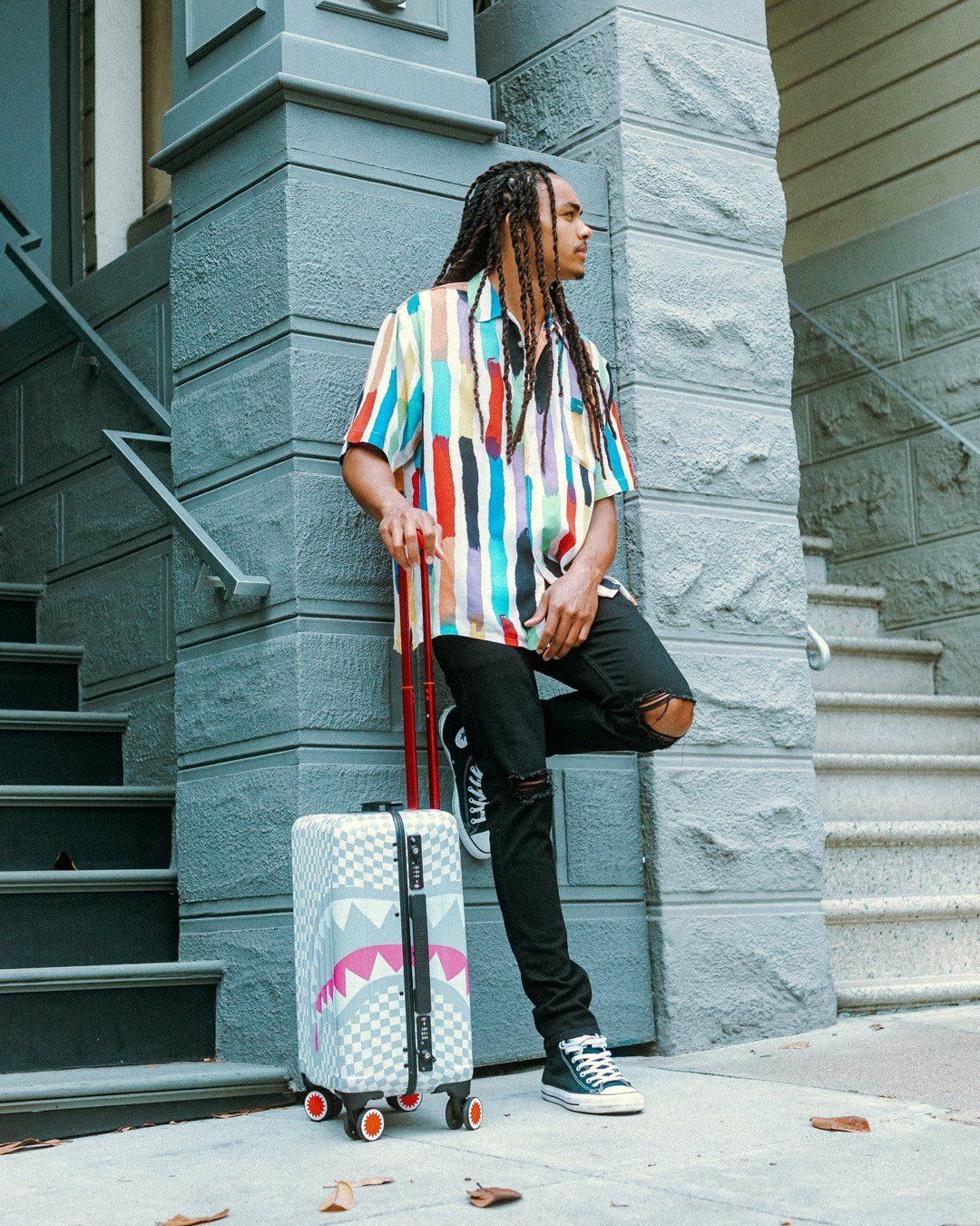 ROSE ALL DAY LA PALAIS SHARKNAUTICS HARDSHELL CARRY-ON LUGGAGE | Sprayground Premium