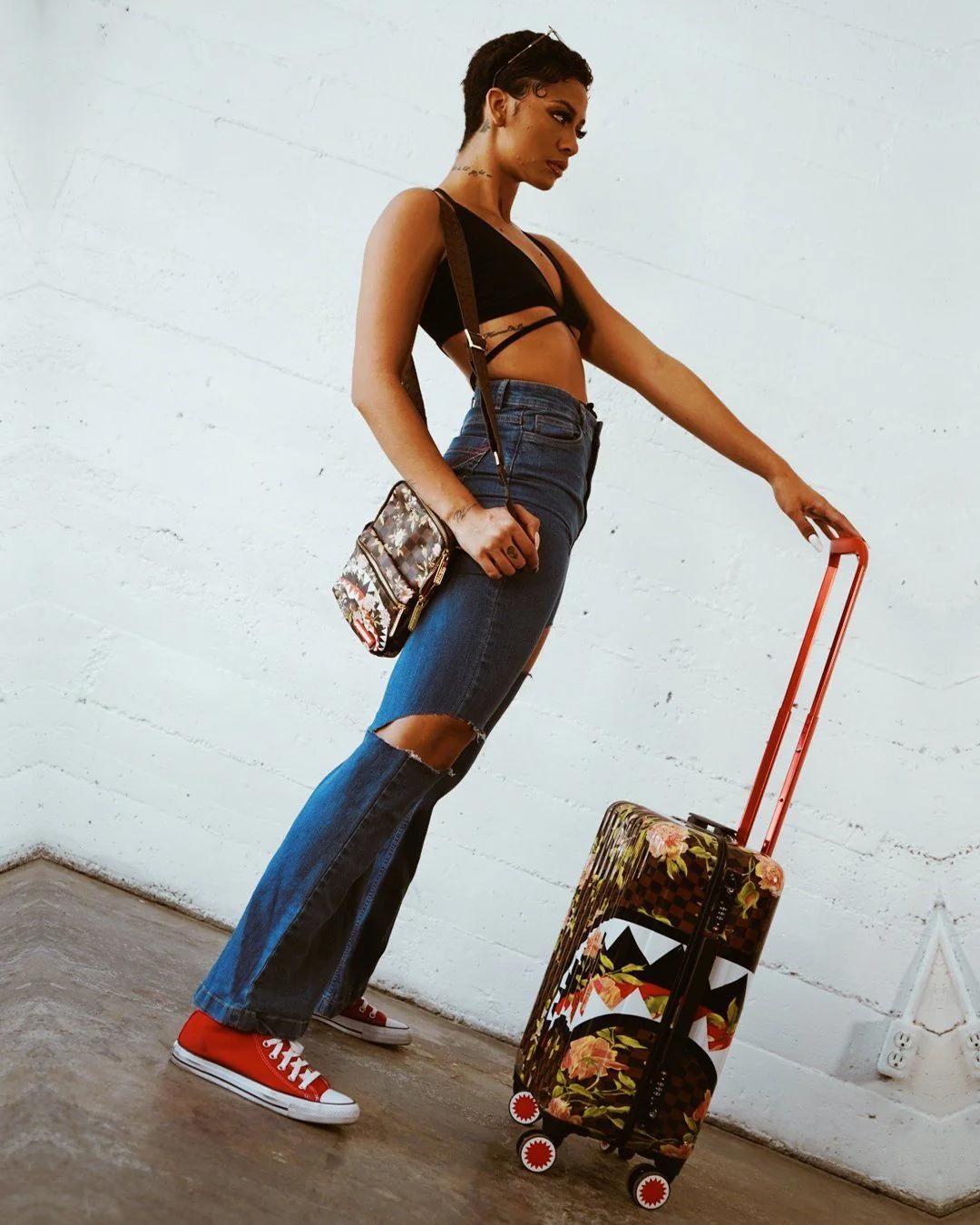 SHARKFLOWER 21.5” CARRY-ON SHARKNAUTICS LUGGAGE | Sprayground Great Value