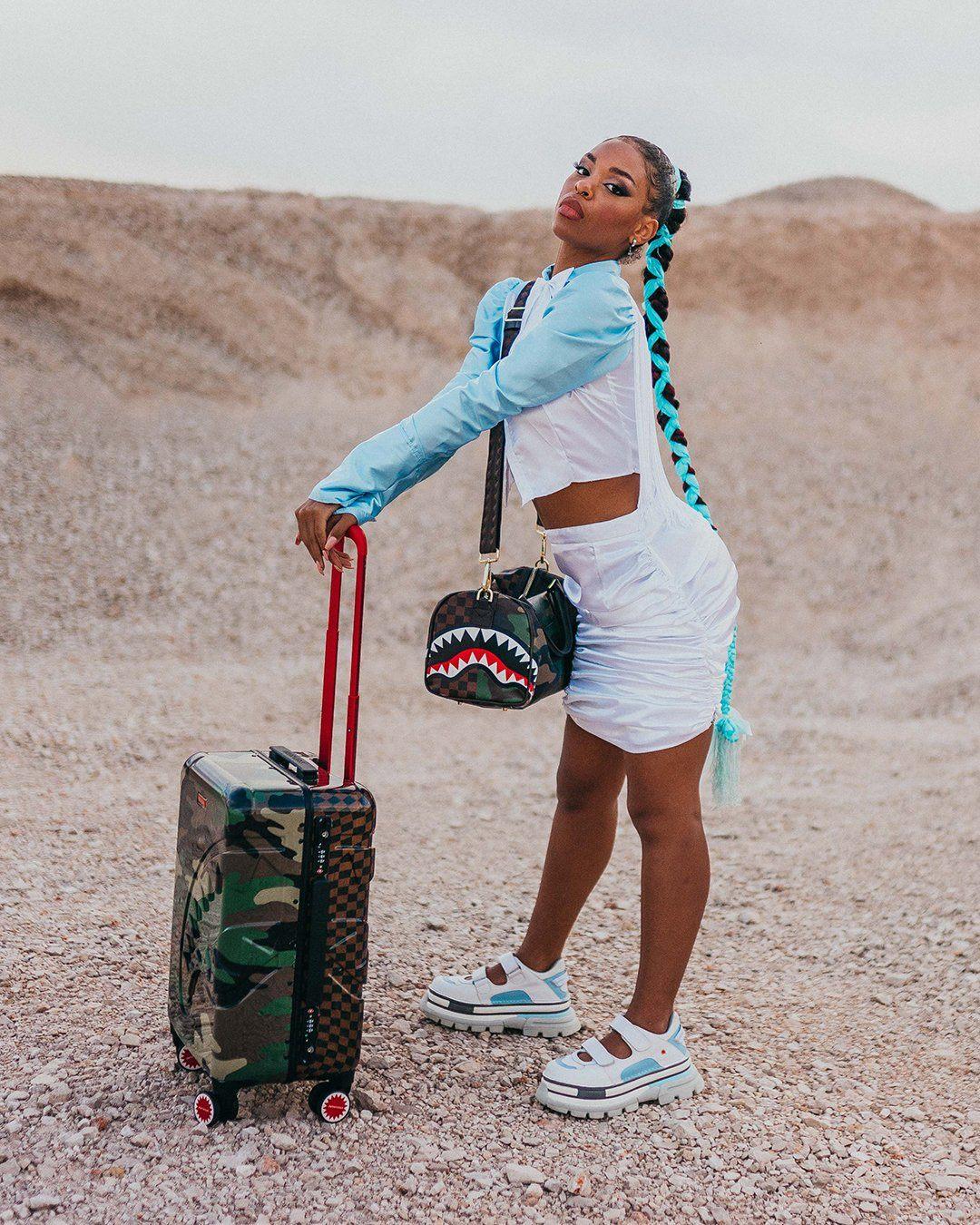 JUNGLE PARIS 21.5” CARRY-ON SHARKITECTURE LUGGAGE | Sprayground Latest