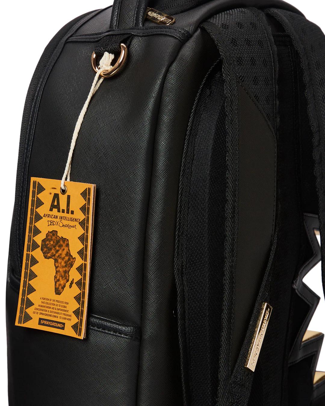 A.i.3 SHARK BITE BLACK GOLD BACKPACK (DLXV) | Sprayground Quality