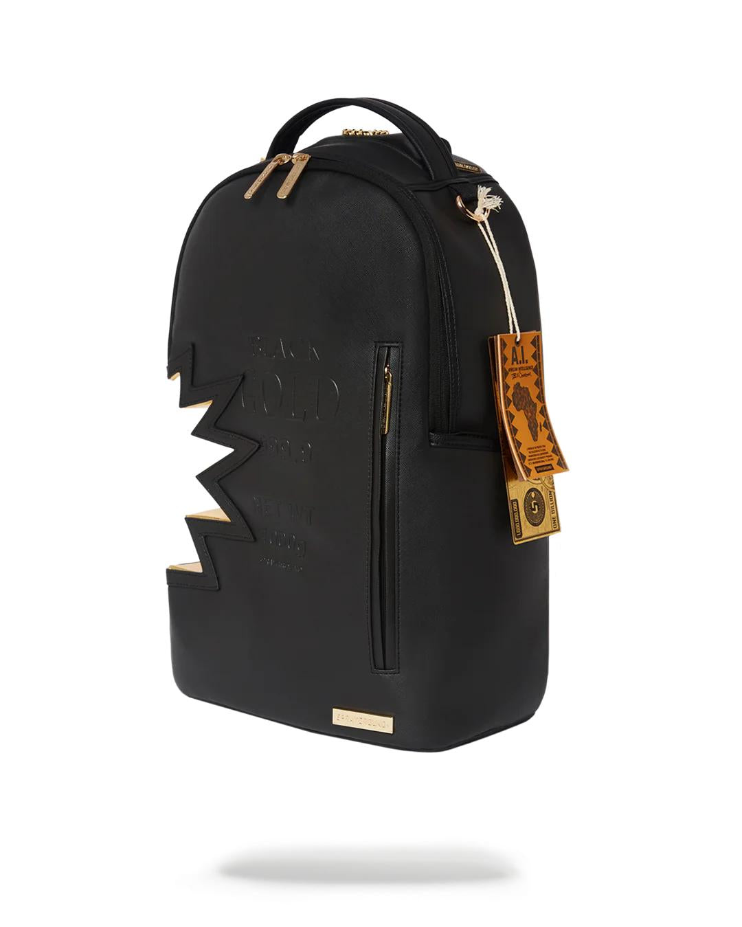 A.i.3 SHARK BITE BLACK GOLD BACKPACK (DLXV) | Sprayground Quality
